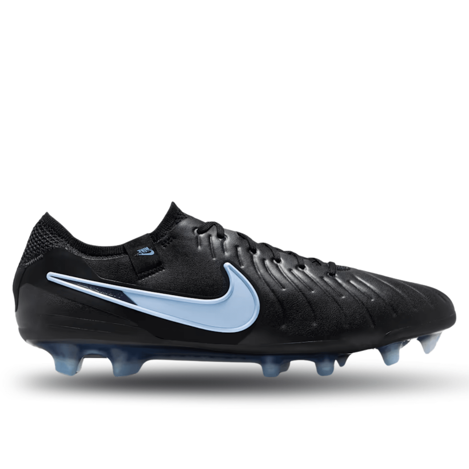 Nike Tiempo Legend 10 Elite Firm Ground Soccer Cleats (Ice Blue/Black) | SoccerWearhouse