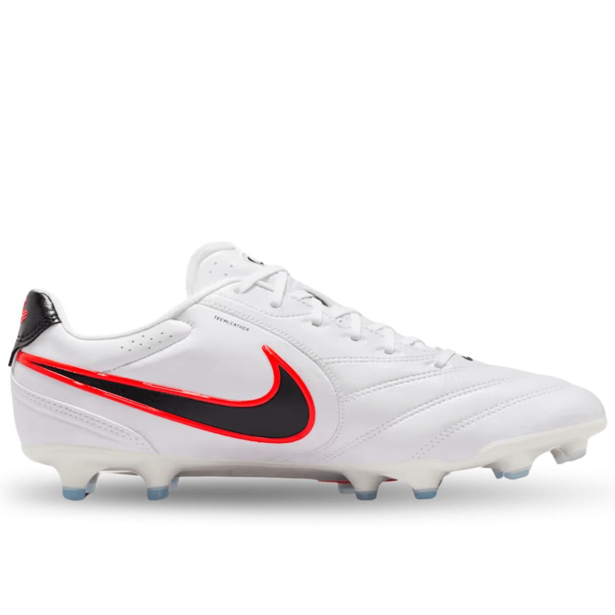 Nike Tiempo Ligera Pro FG Soccer Cleats (White/Black/Bright Crimson) | SoccerWearhouse