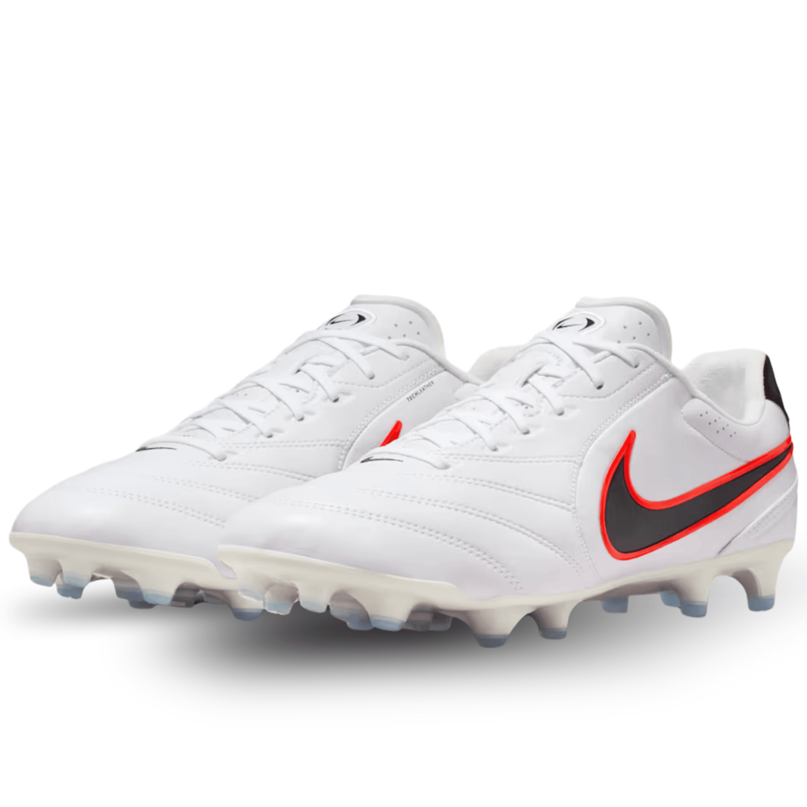 Nike Tiempo Ligera Pro FG Soccer Cleats (White/Black/Bright Crimson) | SoccerWearhouse