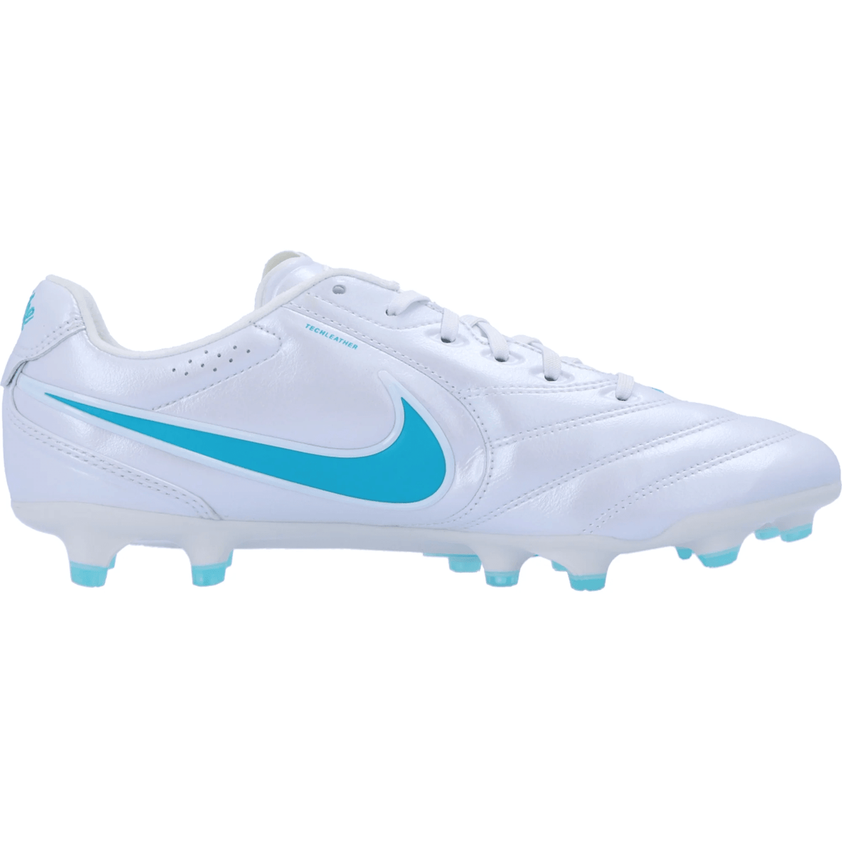 Nike Tiempo Ligera Pro Firm Ground Soccer Cleats (White/Dusty Cactus) | SoccerWearhouse