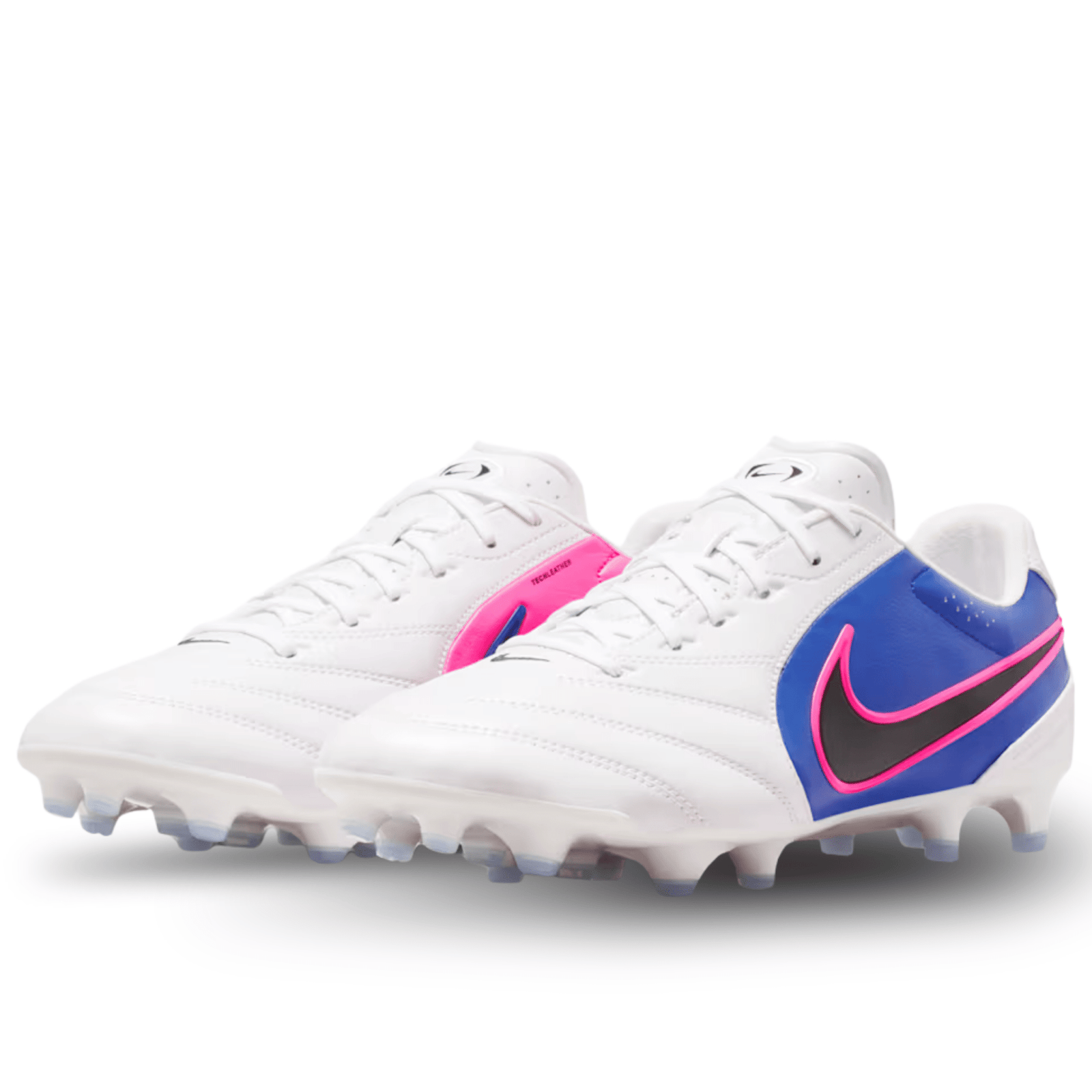 Nike Tiempo Ligera Pro Soccer Cleats (White/Black/Racer Blue) | SoccerWearhouse