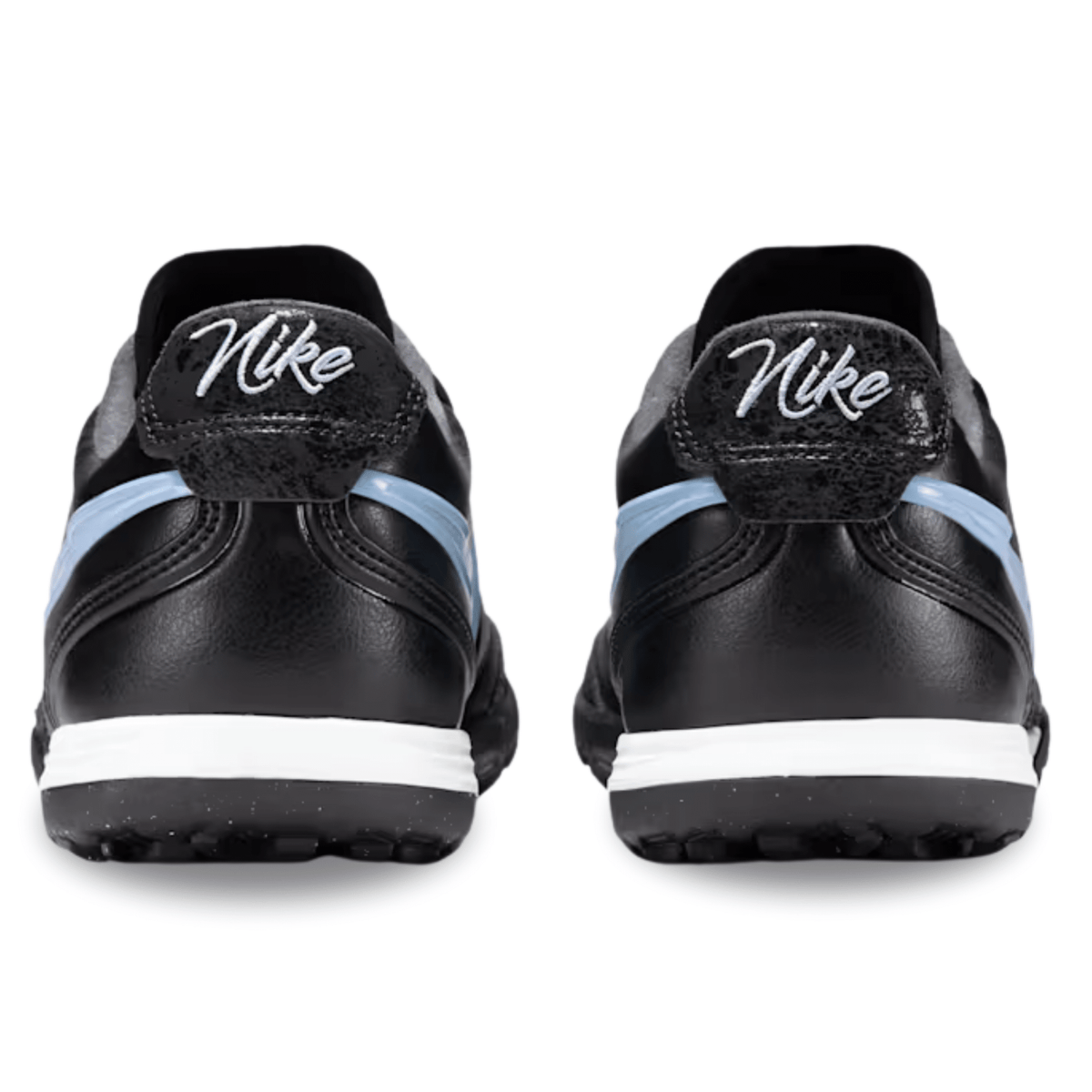 Nike Tiempo Ligera Pro Turf Soccer Shoes (Black/Obsidian/Ice Blue) | SoccerWearhouse