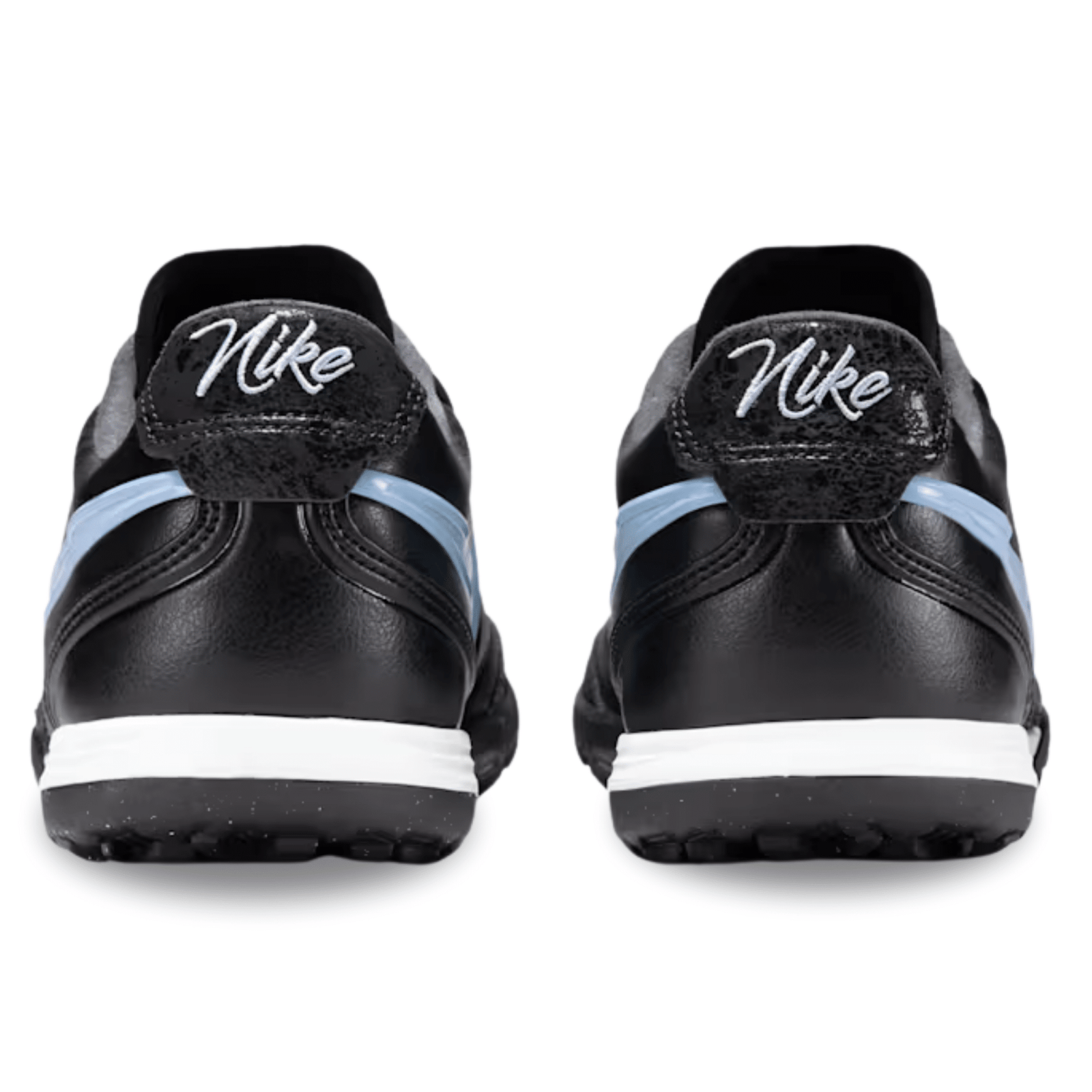 Nike Tiempo Ligera Pro Turf Soccer Shoes (Black/Obsidian/Ice Blue) | SoccerWearhouse