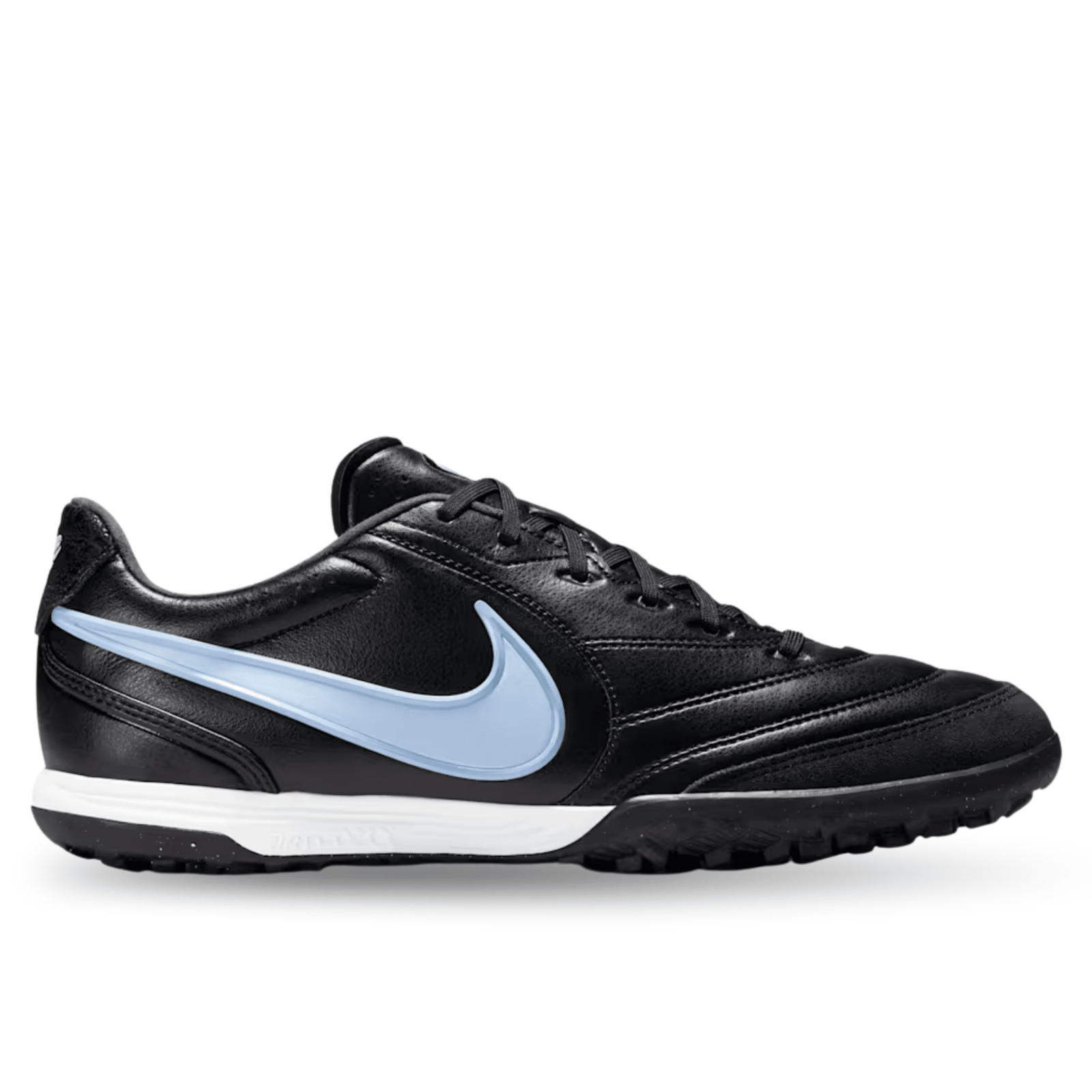 Nike Tiempo Ligera Pro Turf Soccer Shoes (Black/Obsidian/Ice Blue) | SoccerWearhouse