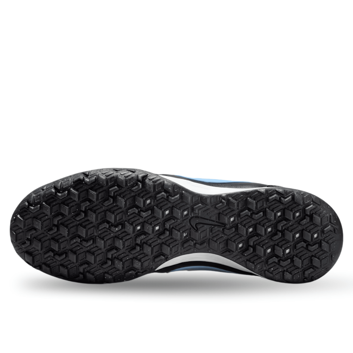 Nike Tiempo Ligera Pro Turf Soccer Shoes (Black/Obsidian/Ice Blue) | SoccerWearhouse