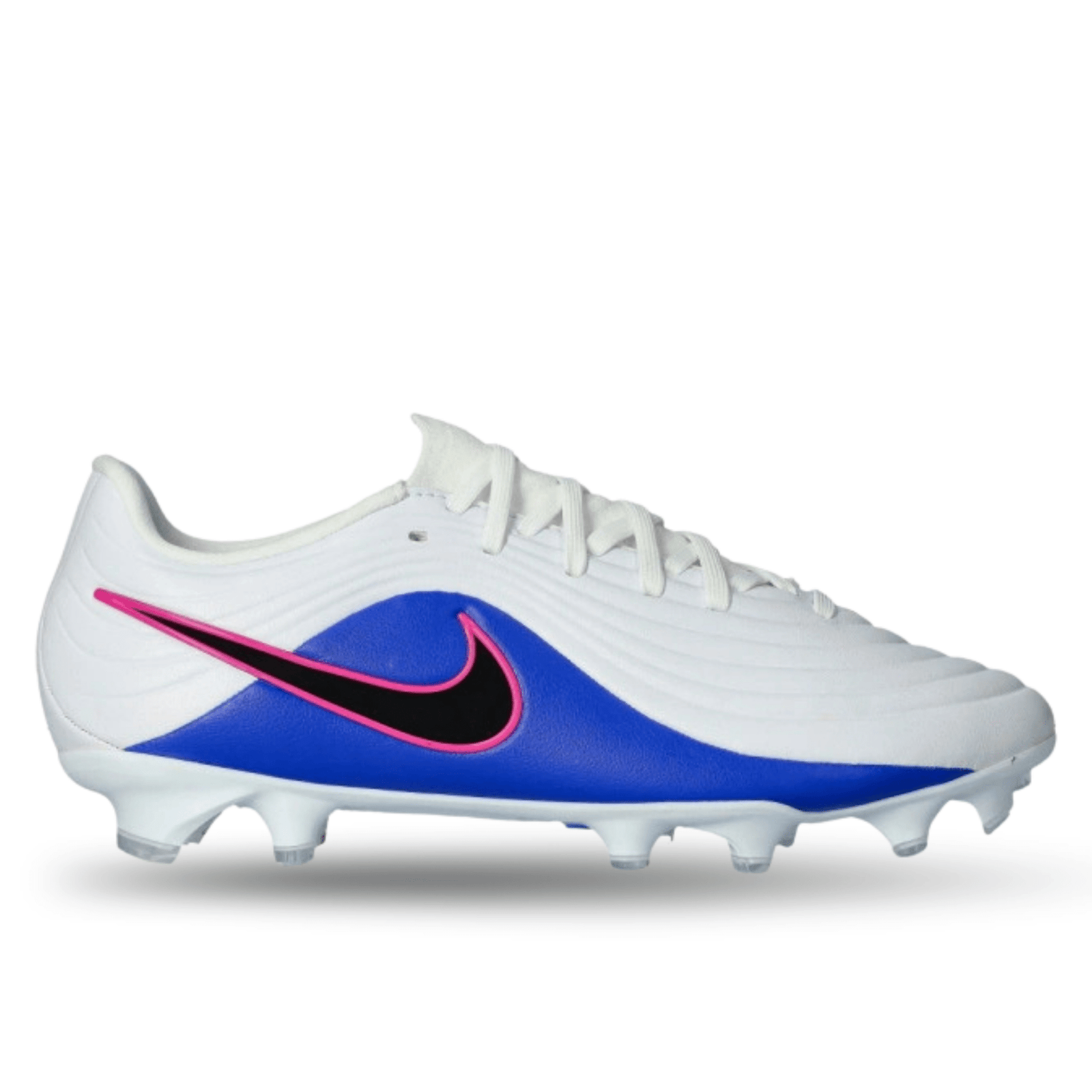 Nike Tiempo Maestro Academy FG/MG Soccer Cleats (White/Black/Racer Blue) | SoccerWearhouse