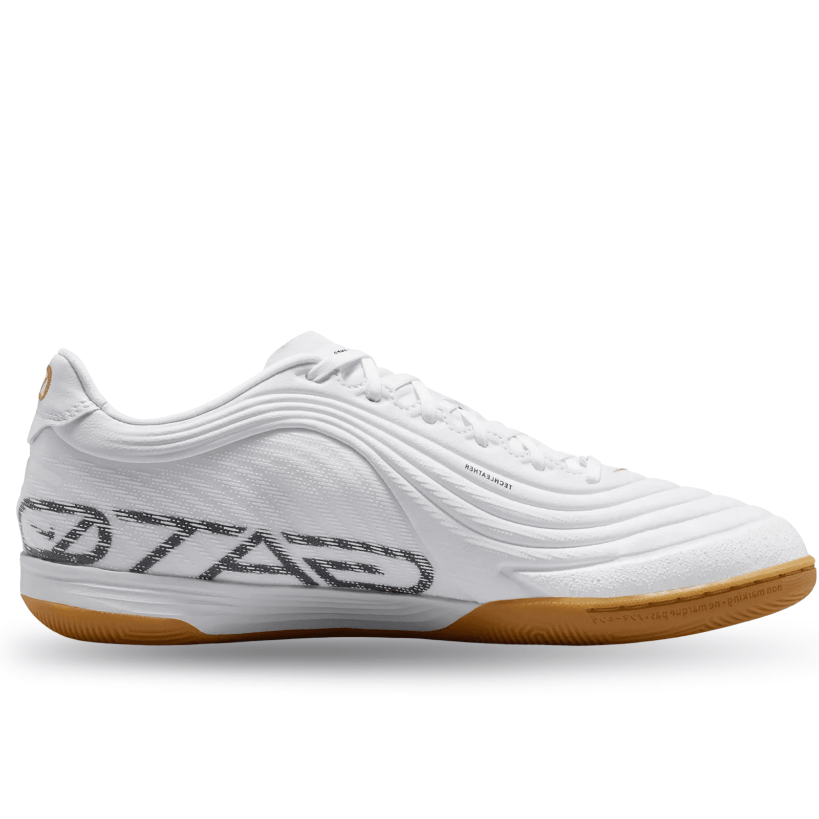 Nike Tiempo ReactGato Indoor Soccer Shoes (White/Metallic Gold) | SoccerWearhouse