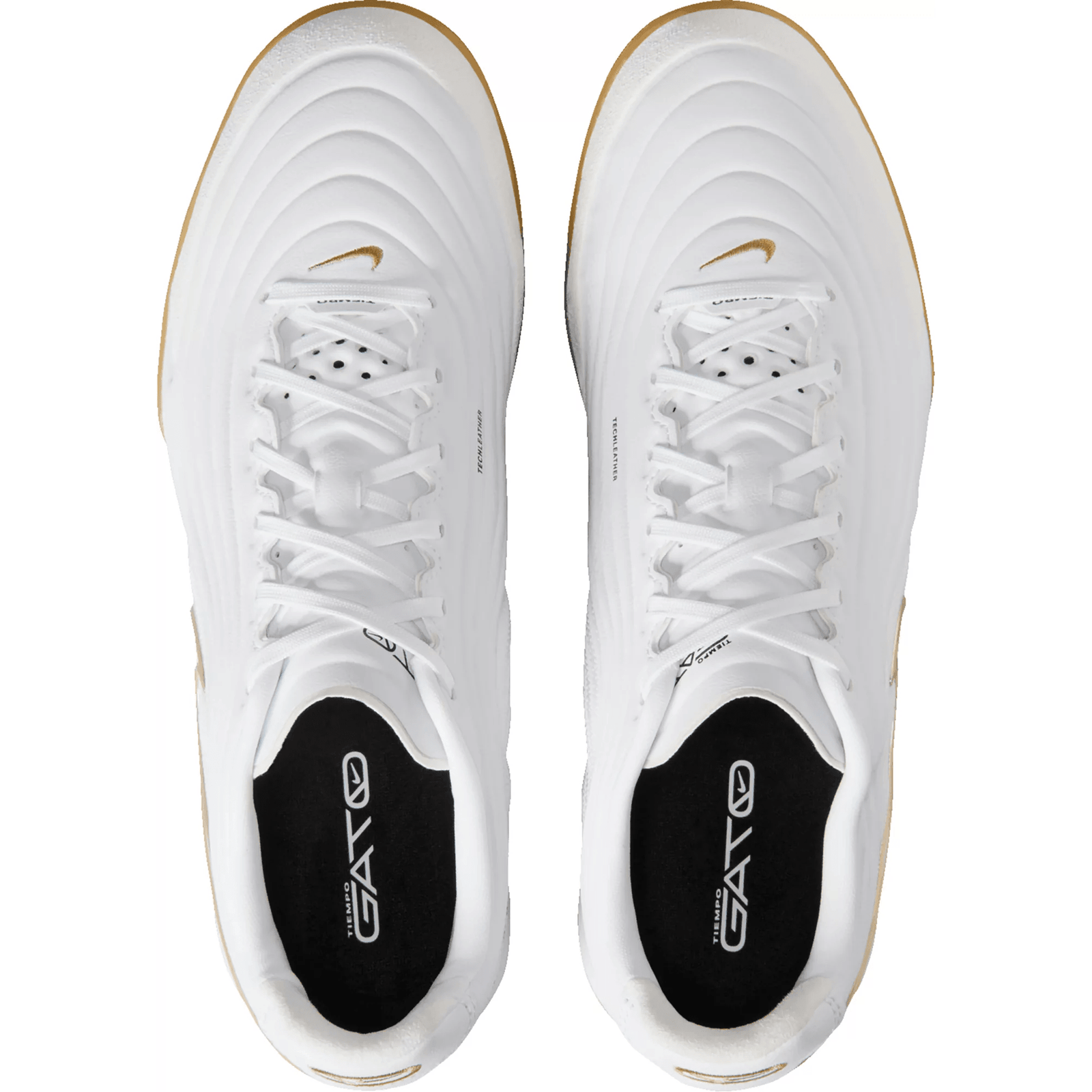 Nike Tiempo ReactGato Indoor Soccer Shoes (White/Metallic Gold) | SoccerWearhouse