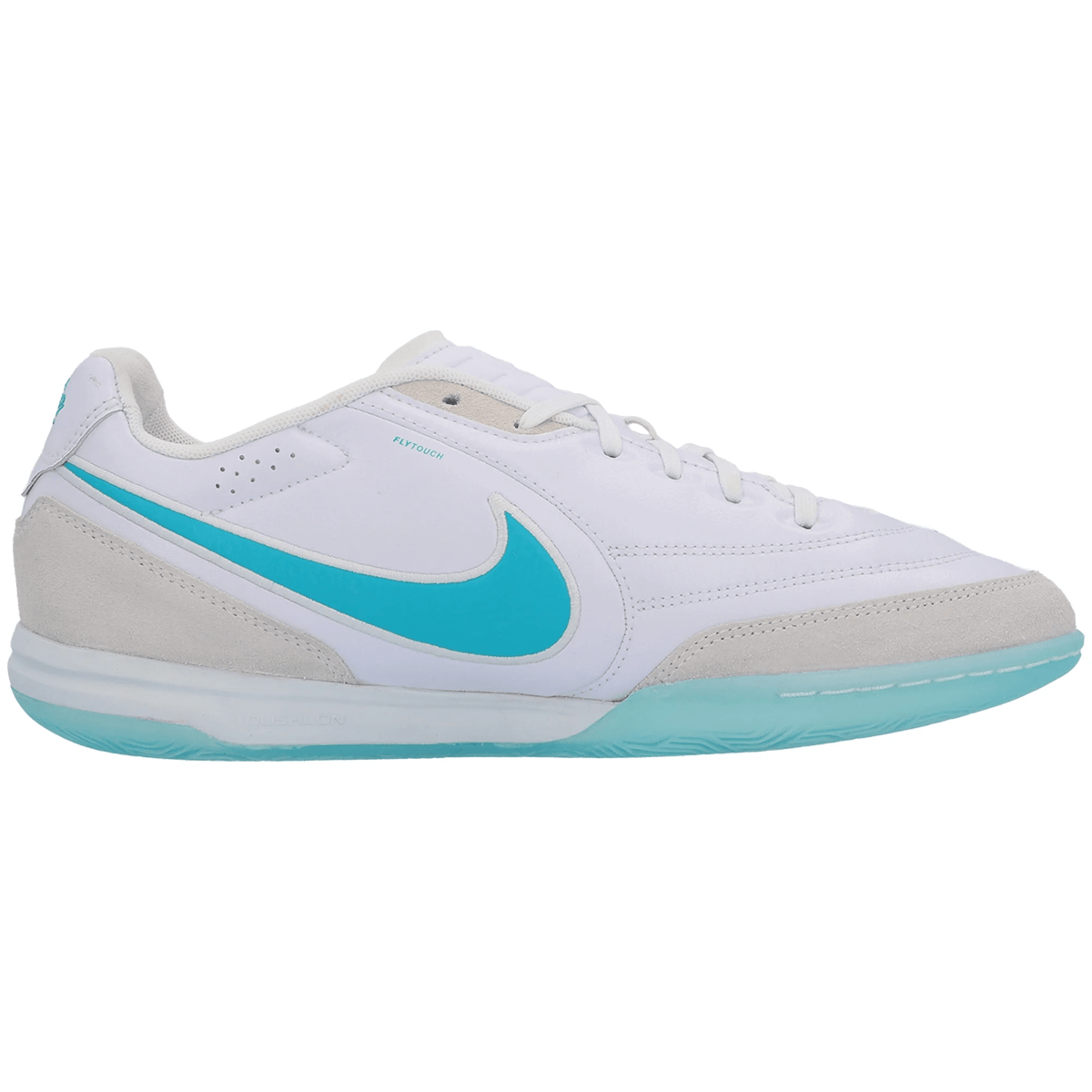 Nike Tiempo Streetgato Indoor Soccer Shoes (White/Dusty Cactus) | SoccerWearhouse