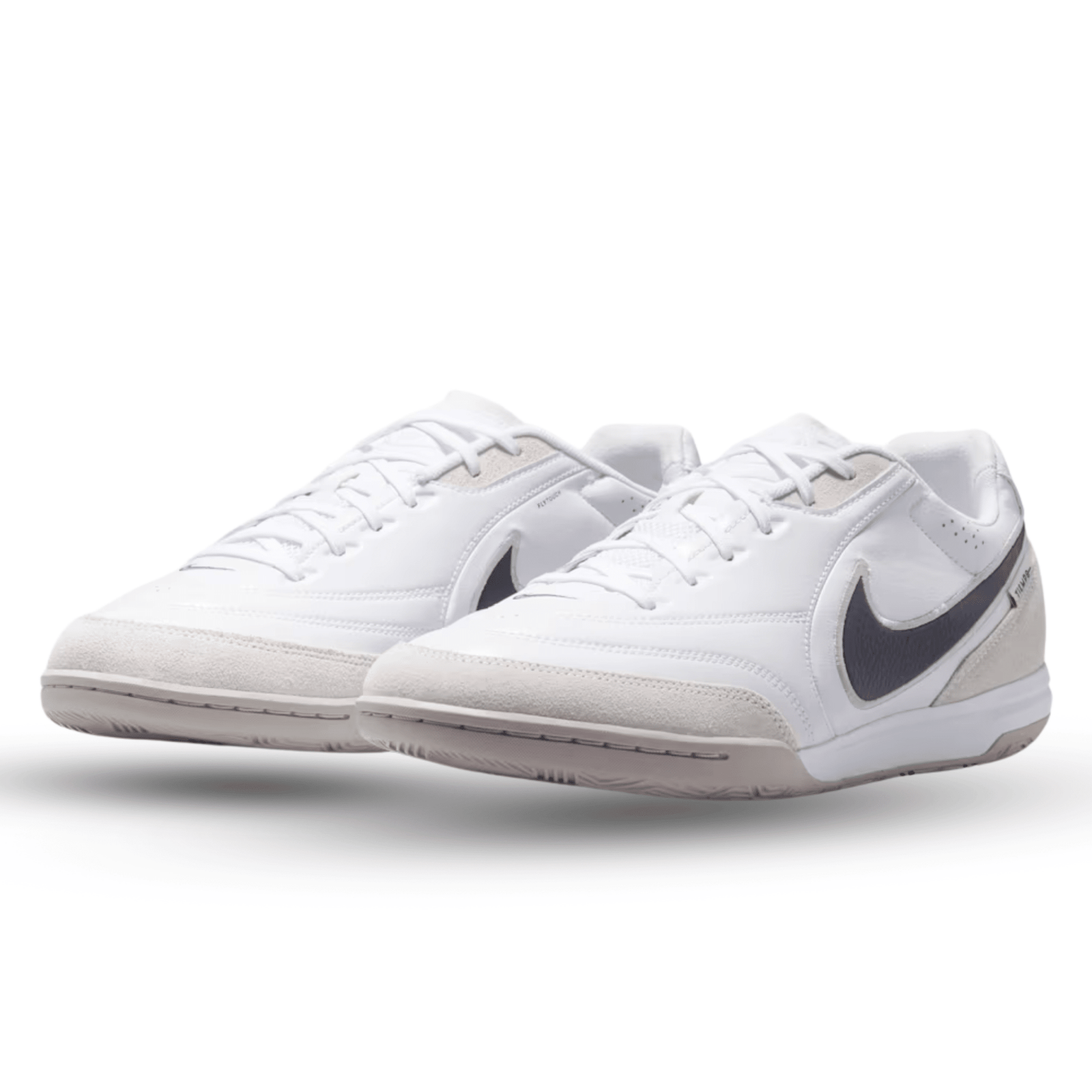 Nike Tiempo Streetgato Indoor Soccer Shoes (White/Gridiron/Moon) | SoccerWearhouse