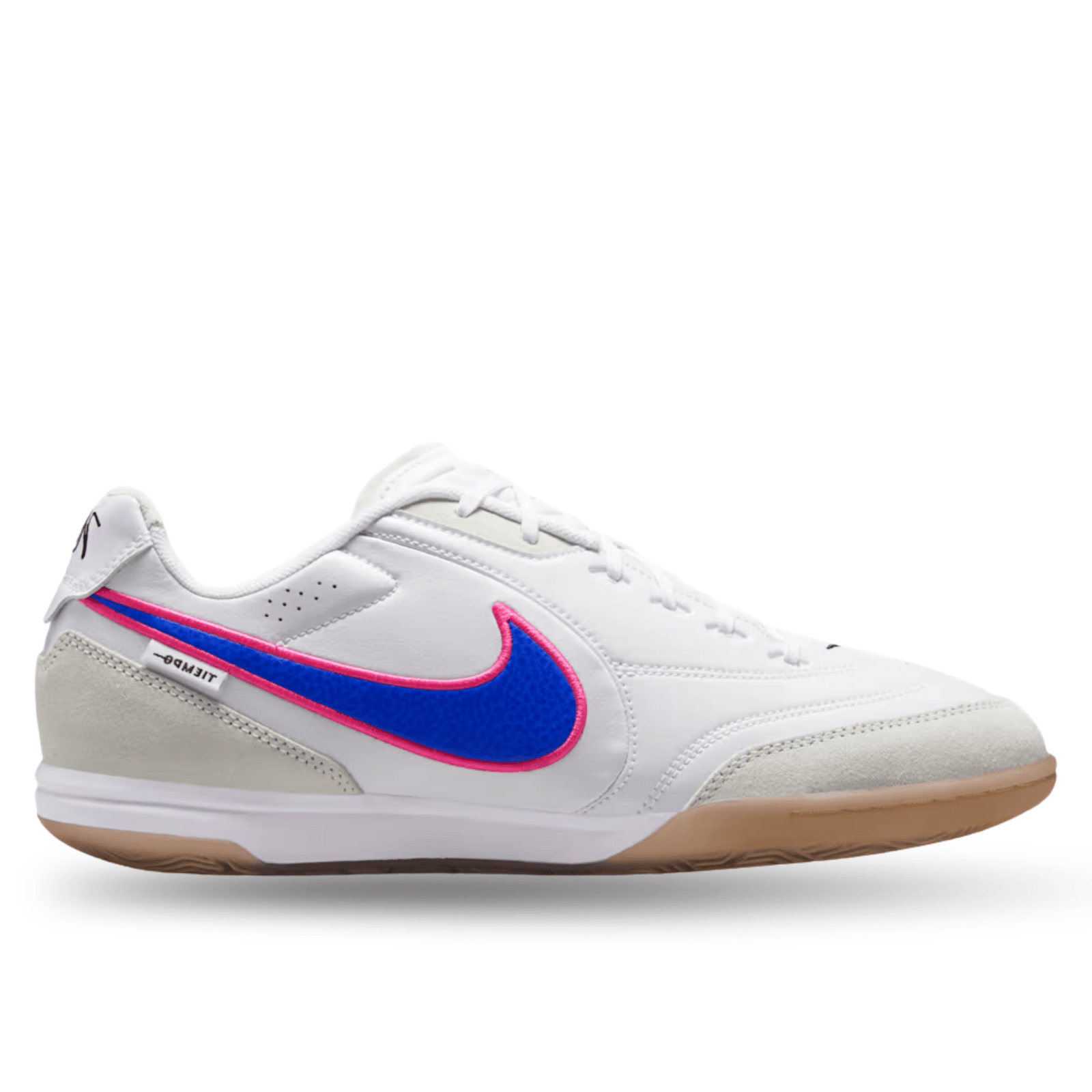 Nike Tiempo Streetgato Indoor Soccer Shoes (White/Racer Blue/Pink Blast) | SoccerWearhouse