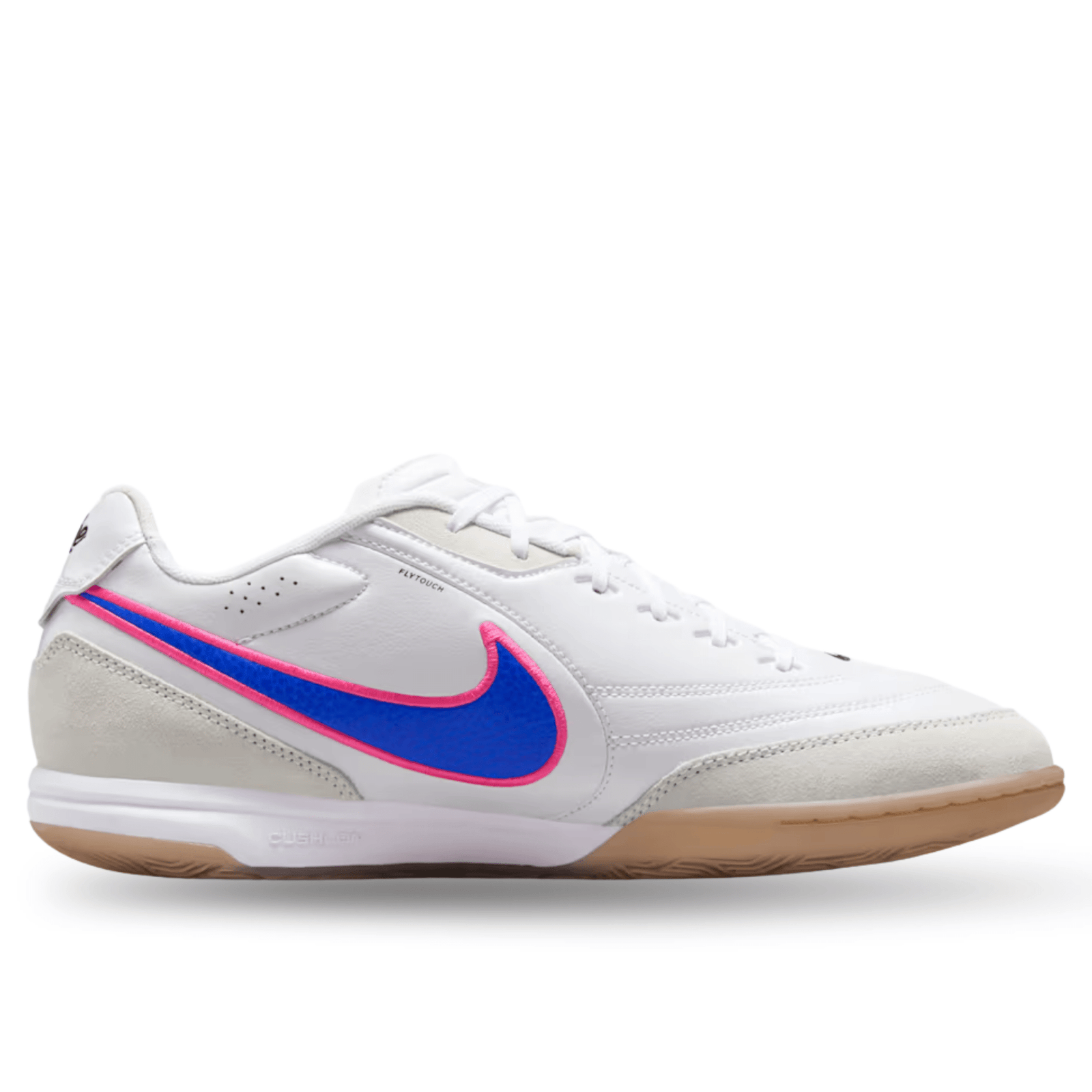 Nike Tiempo Streetgato Indoor Soccer Shoes (White/Racer Blue/Pink Blast) | SoccerWearhouse