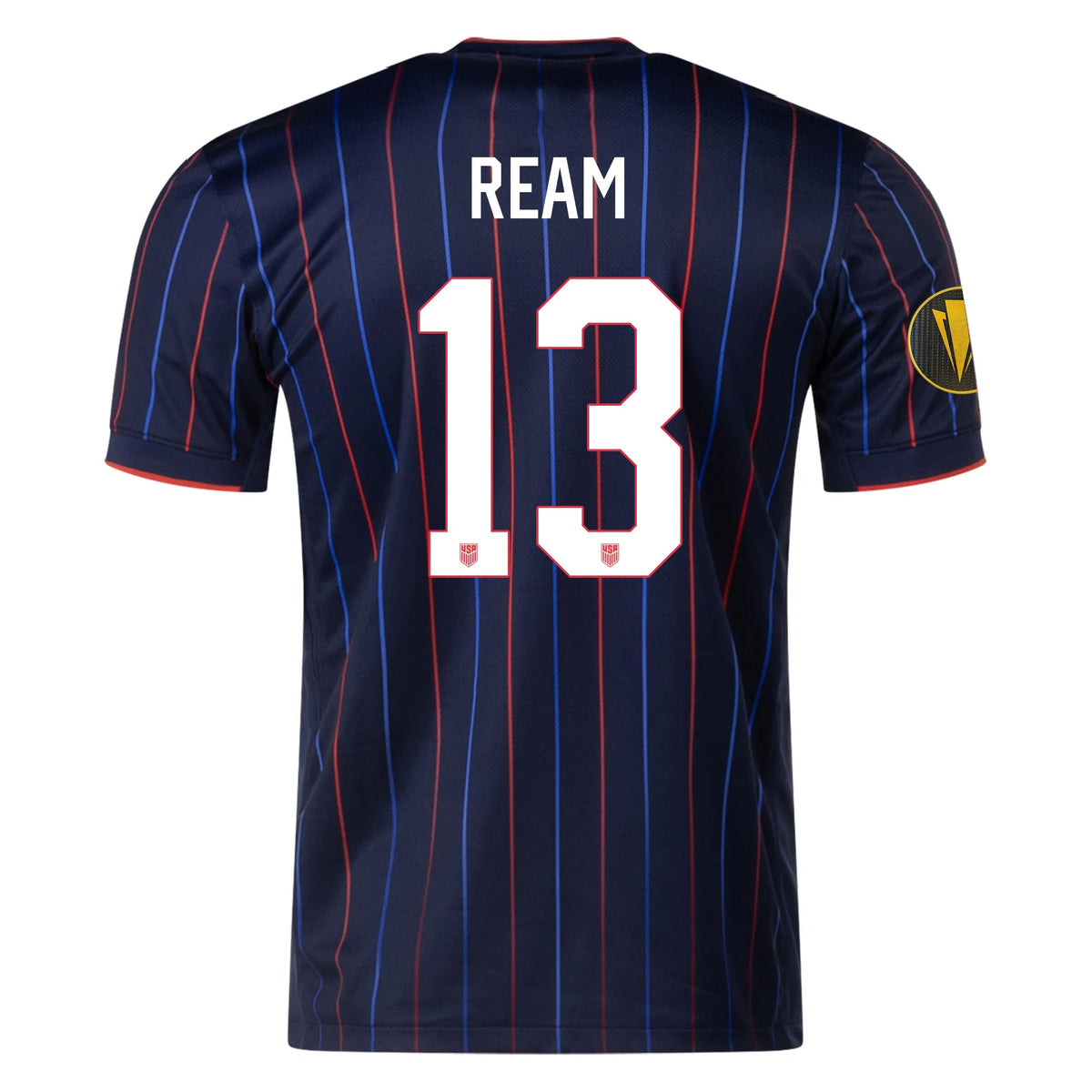 Nike Tim Ream United States Away Jersey 25/26 w/ Gold Cup Patch 2025 (Obsidian/Challenge Red) | SoccerWearhouse