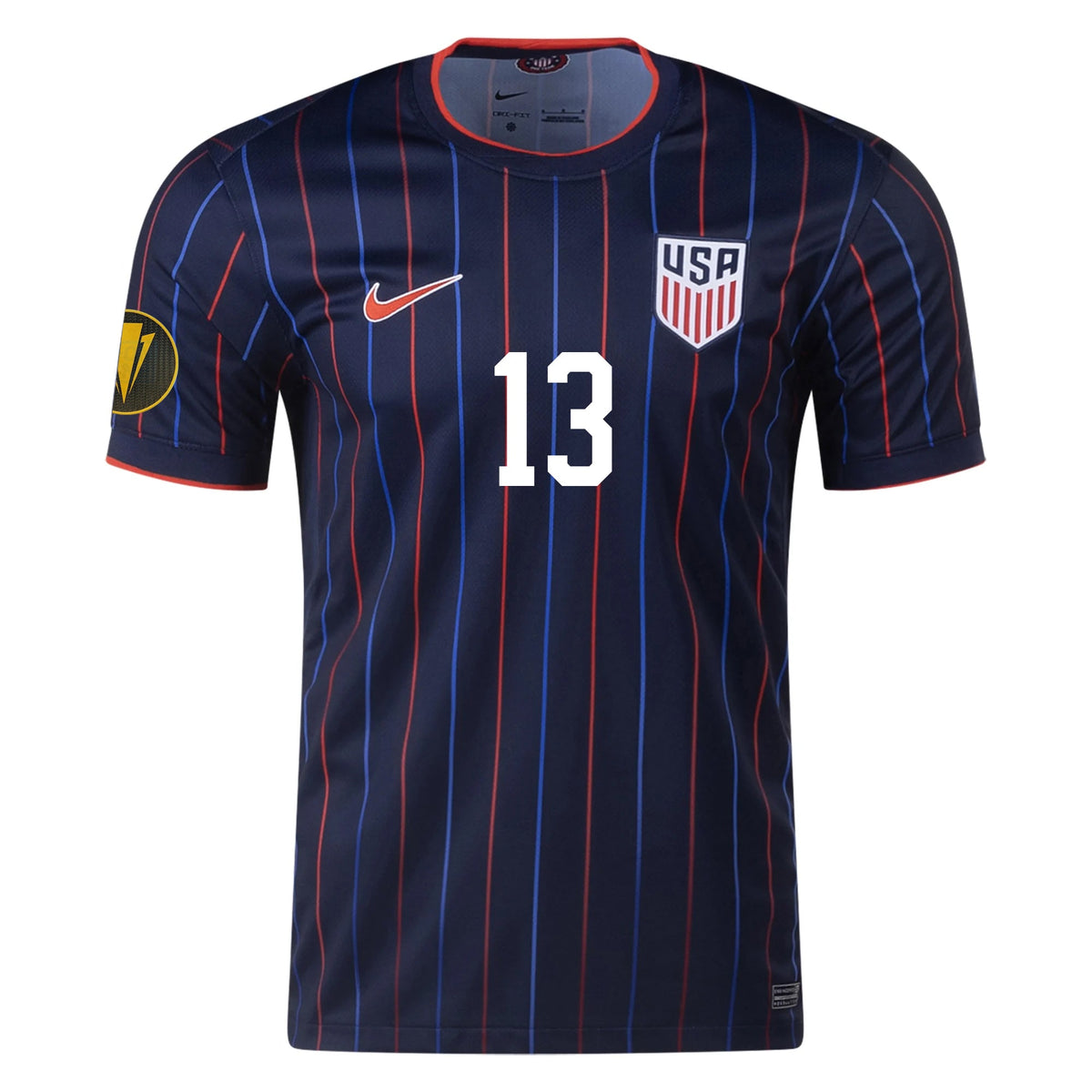 Nike Tim Ream United States Away Jersey 25/26 w/ Gold Cup Patch 2025 (Obsidian/Challenge Red) | SoccerWearhouse