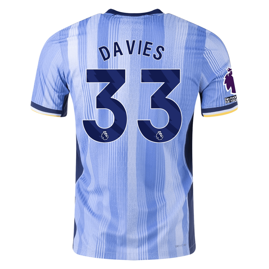 Nike Tottenham Ben Davies Authentic Away Jersey w/ EPL + No Room For Racism Patches 24/25 (Cobalt Bliss/Binary Blue) | SoccerWearhouse
