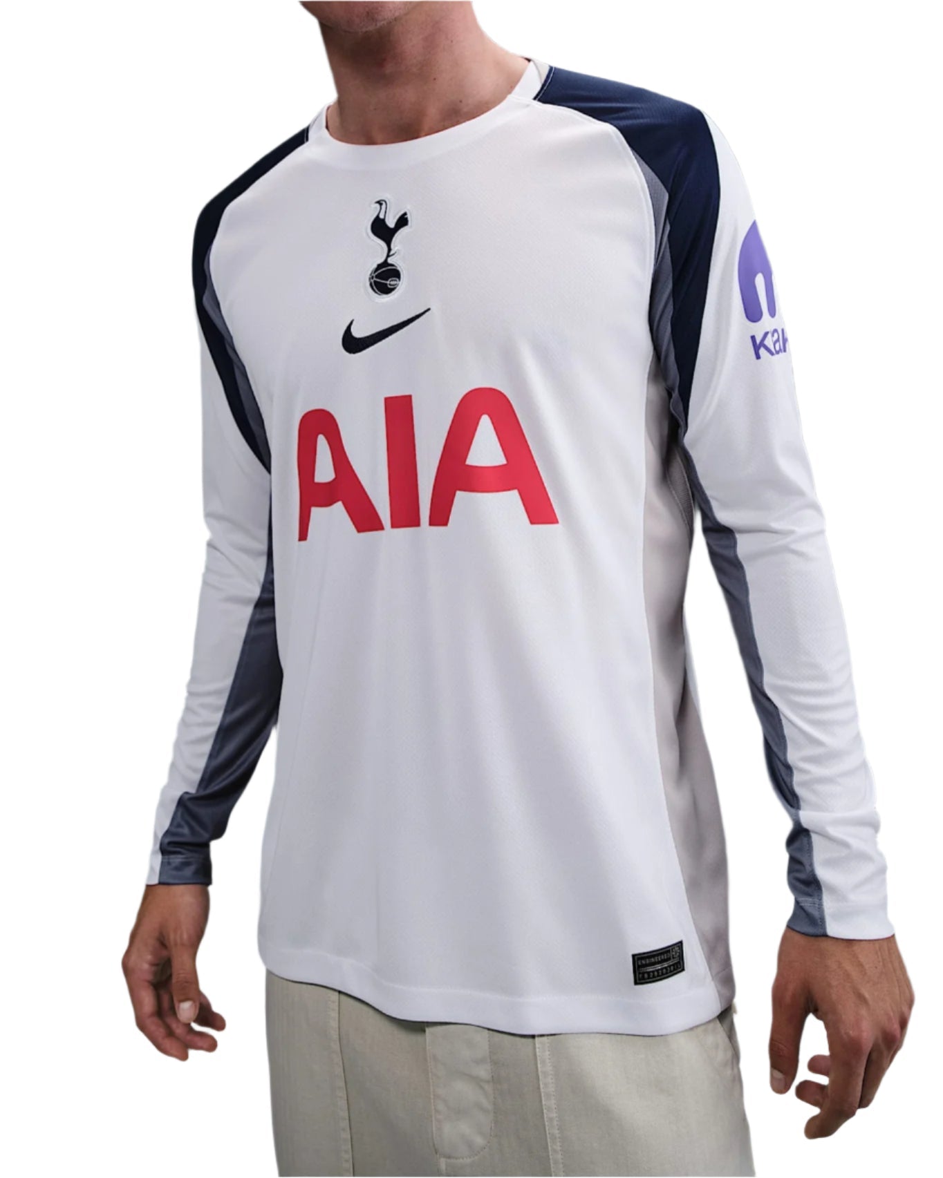 Nike Tottenham Hotspurs Home 25/26 Long Sleeve Jersey (White/Iron/Binary Blue) | SoccerWearhouse