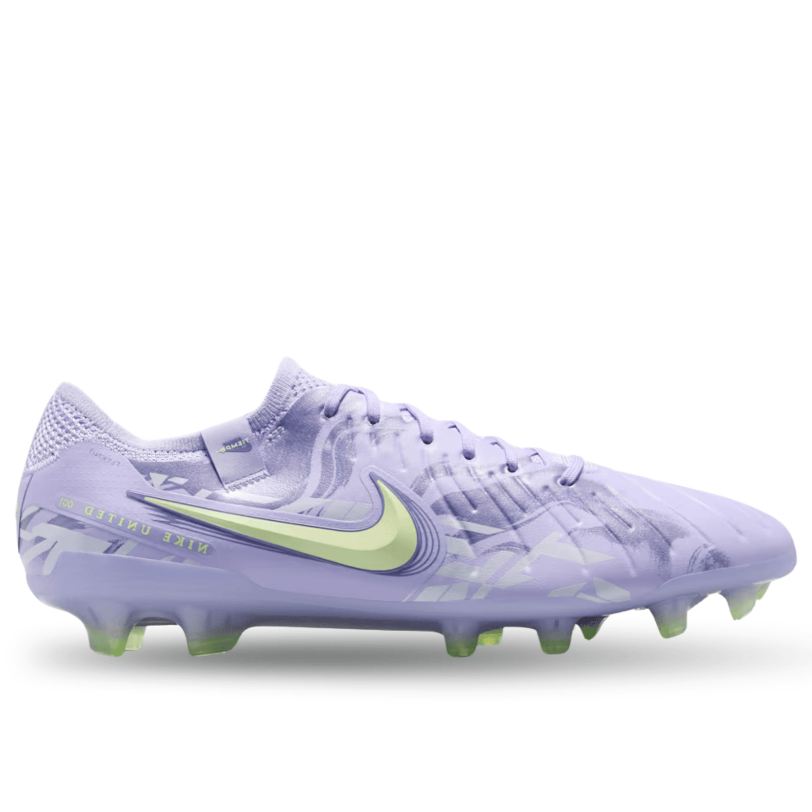 Nike United Legend 10 Elite FG Soccer Cleats (Purple Agate/Barely Volt) | SoccerWearhouse