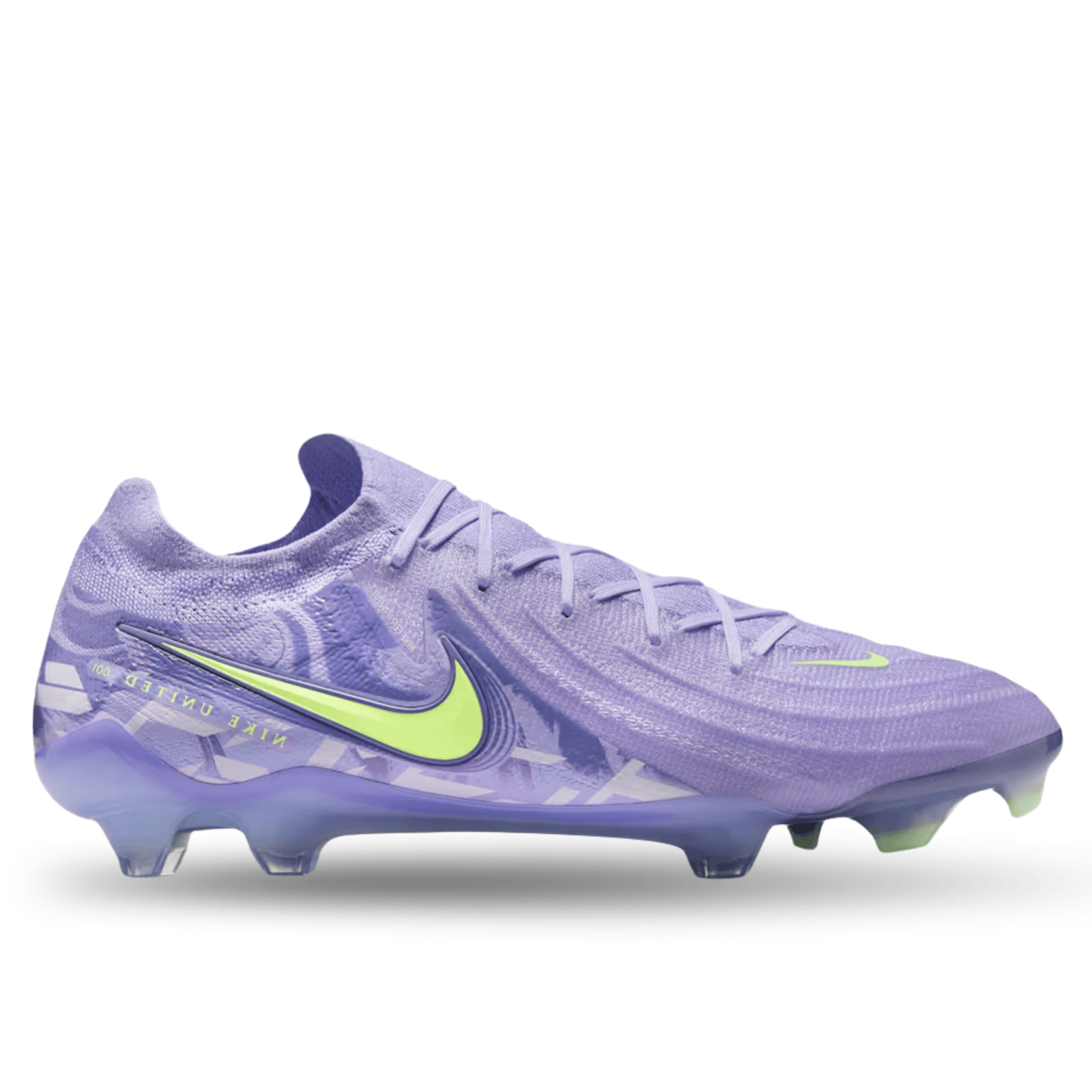 Nike United Phantom GX II Elite FG Soccer Cleats (Purple Agate/Barely Volt) | SoccerWearhouse
