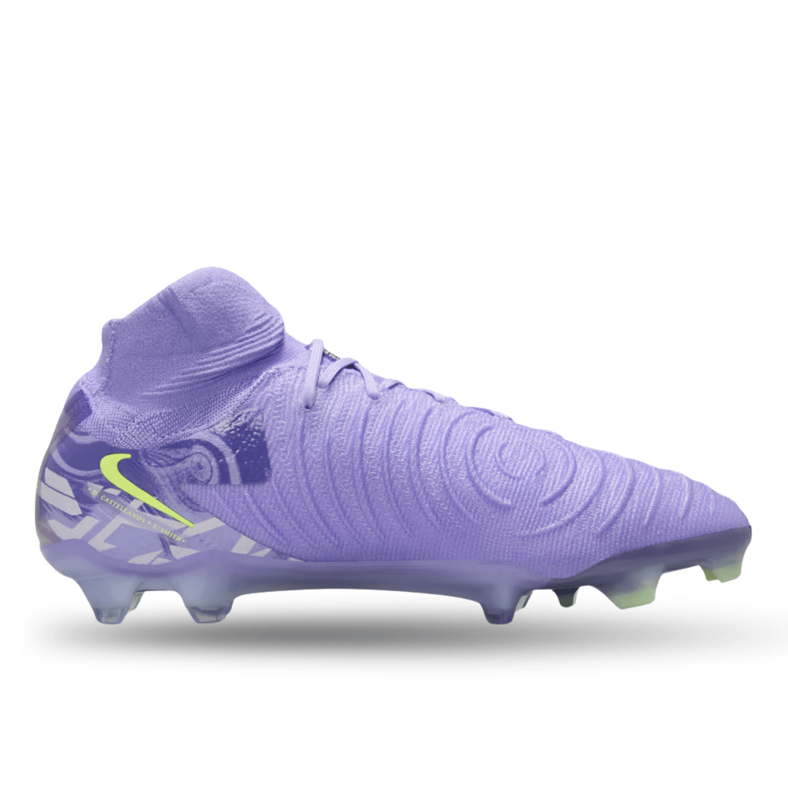 Nike United Phantom Luna II Elite FG Soccer Cleats (Purple Agate/Barely Volt) | SoccerWearhouse