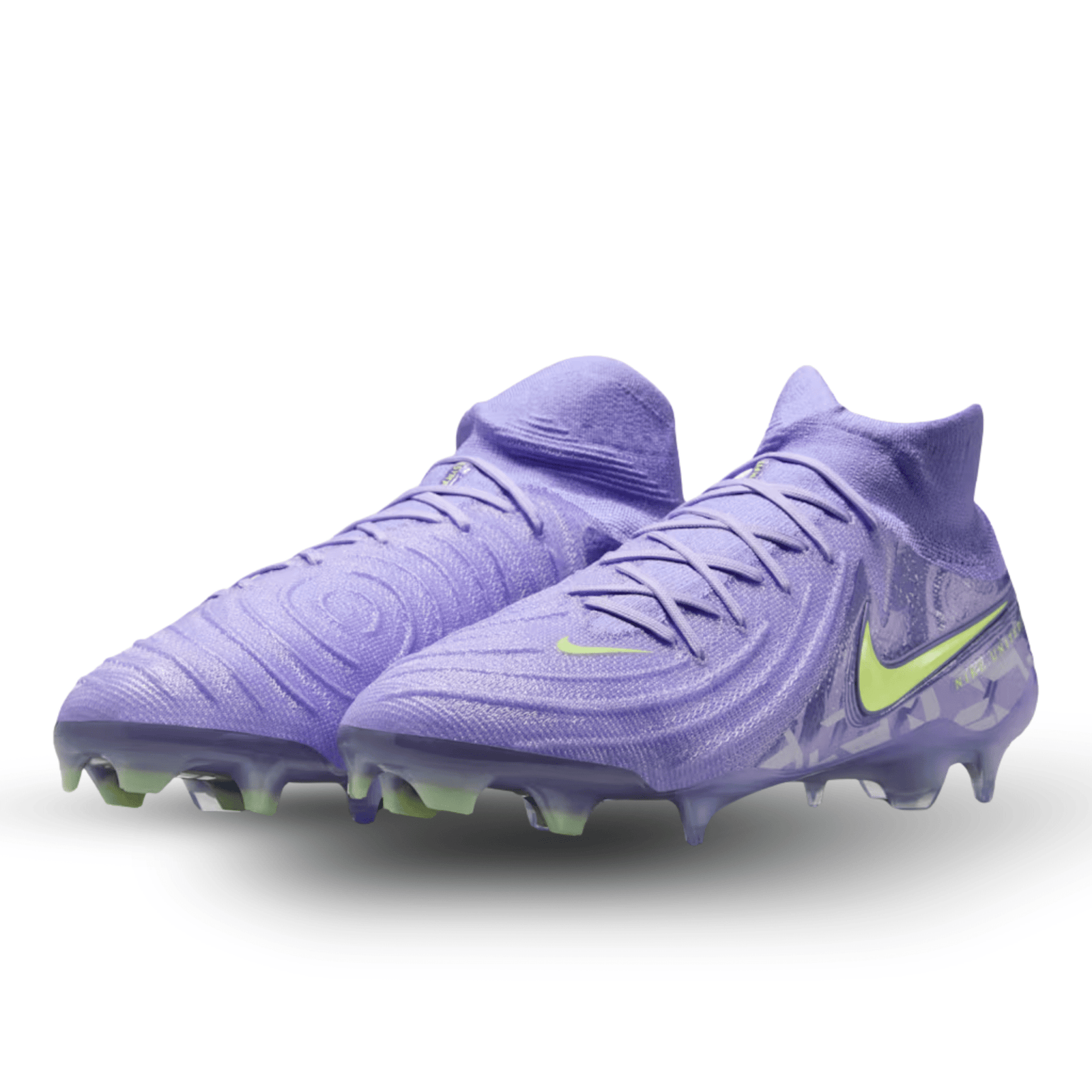 Nike United Phantom Luna II Elite FG Soccer Cleats (Purple Agate/Barely Volt) | SoccerWearhouse