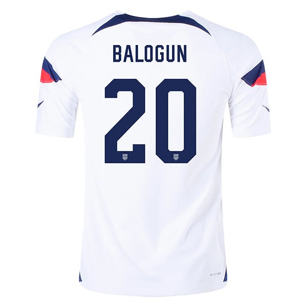 Nike United States Authentic Match Balogun Home Jersey 22/23 (White/Loyal Blue) | SoccerWearhouse