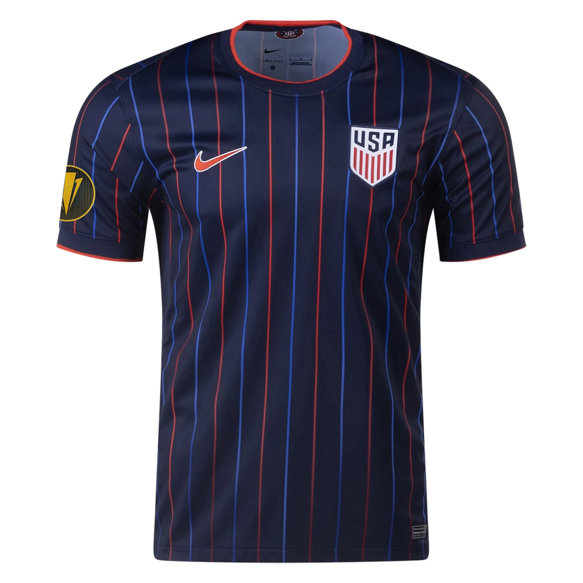 Nike United States Away Jersey 25/26 w/ Gold Cup Patch 2025 (Obsidian/Challenge Red) | SoccerWearhouse