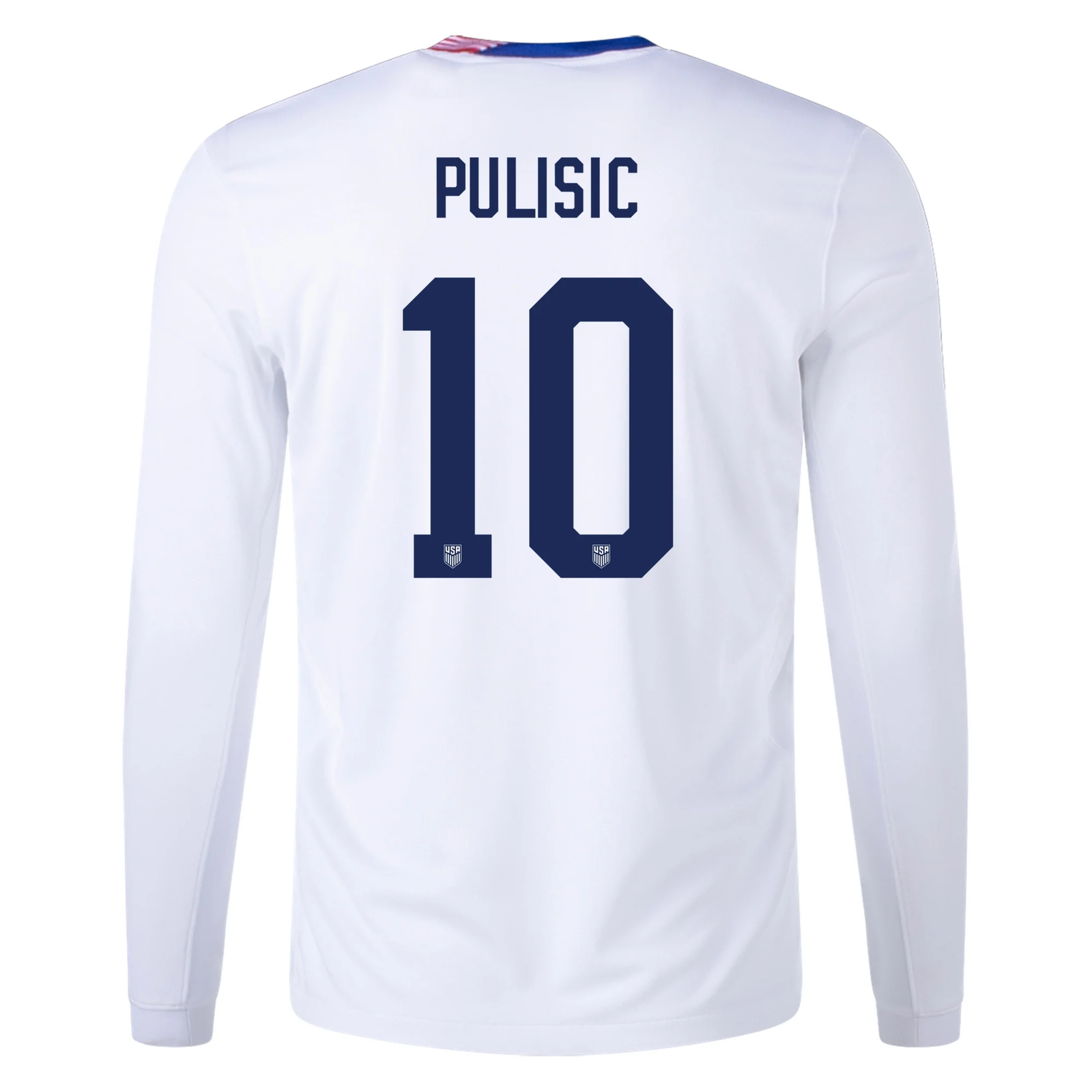 Nike United States Christian Pulisic Long Sleeve Home Jersey 24/25 (White) | SoccerWearhouse