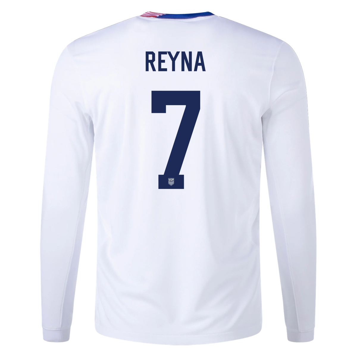 Nike United States Gio Reyna Long Sleeve Home Jersey 24/25 (White) | SoccerWearhouse