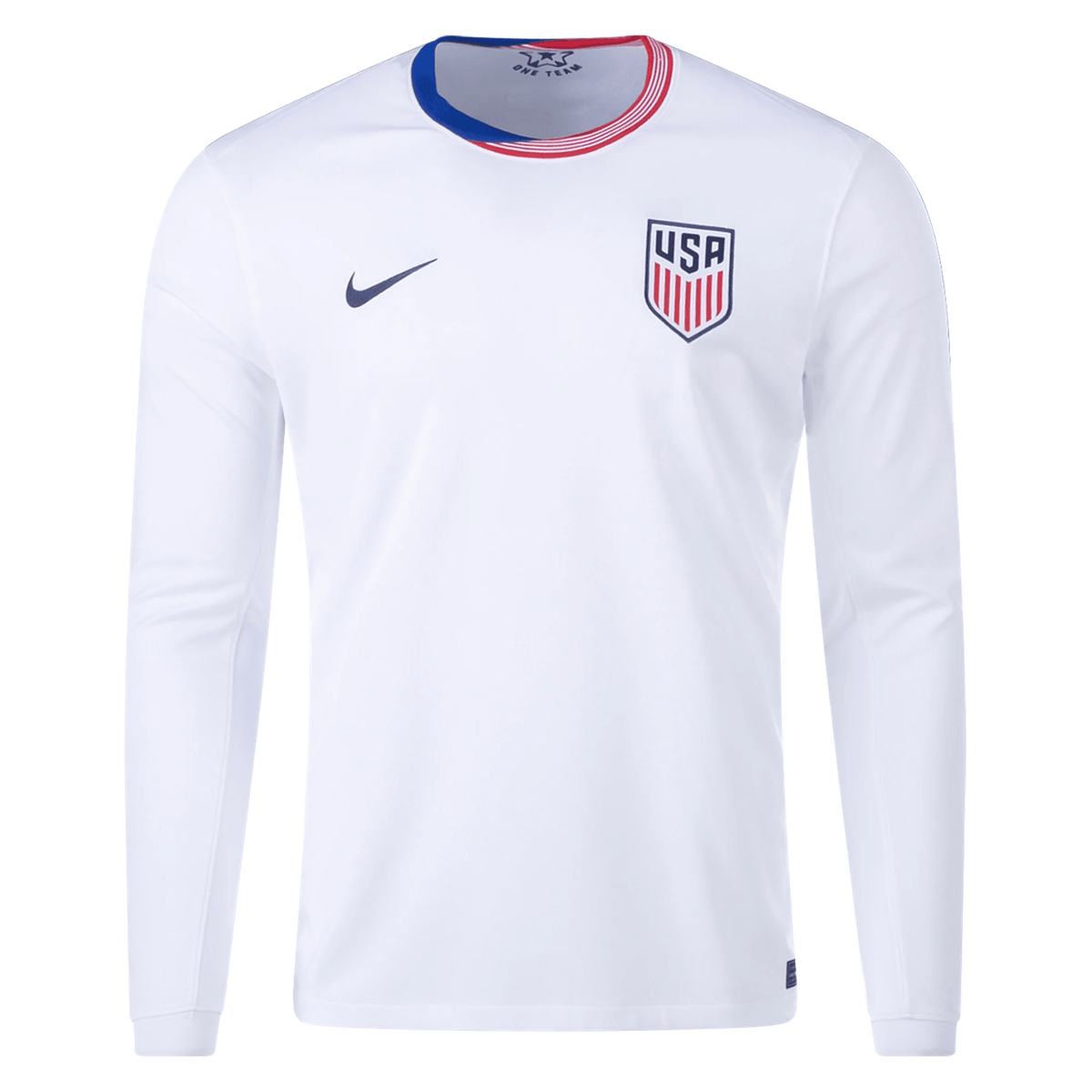 Nike United States Long Sleeve Home Jersey 24/25 (White) | SoccerWearhouse