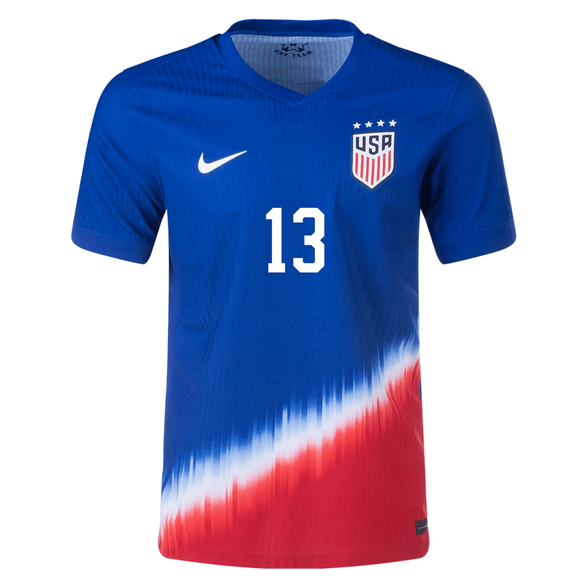 Nike United States Match Authentic Alex Morgan Away Jersey 24/25 (Old Royal/Sport Red/White) | SoccerWearhouse