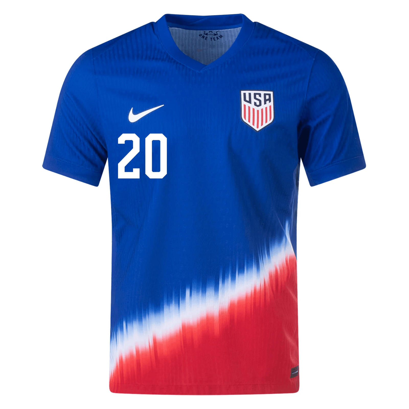 Nike United States Match Authentic Folarin Balogun Away Jersey 24/25 (Old Royal/Sport Red/White) | SoccerWearhouse