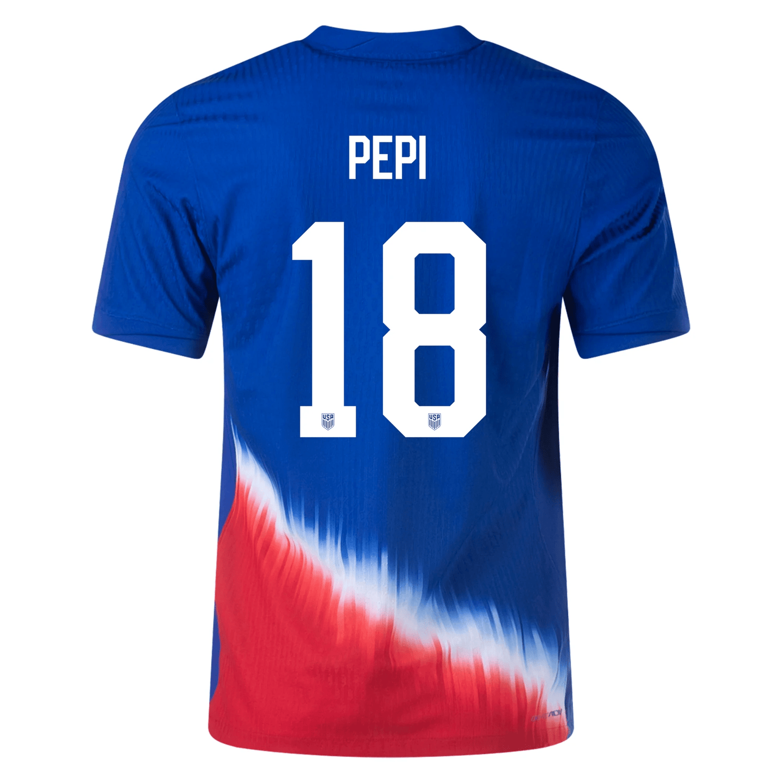 Nike United States Match Authentic Ricardo Pepi Away Jersey 24/25 (Old Royal/Sport Red/White) | SoccerWearhouse