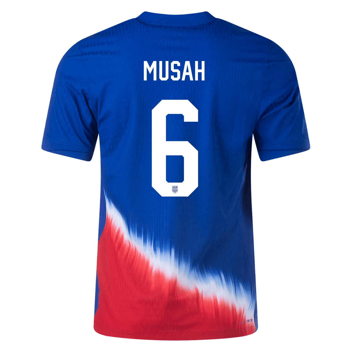 Nike United States Match Authentic Yunus Musah Away Jersey 24/25 (Old Royal/Sport Red/White) | SoccerWearhouse