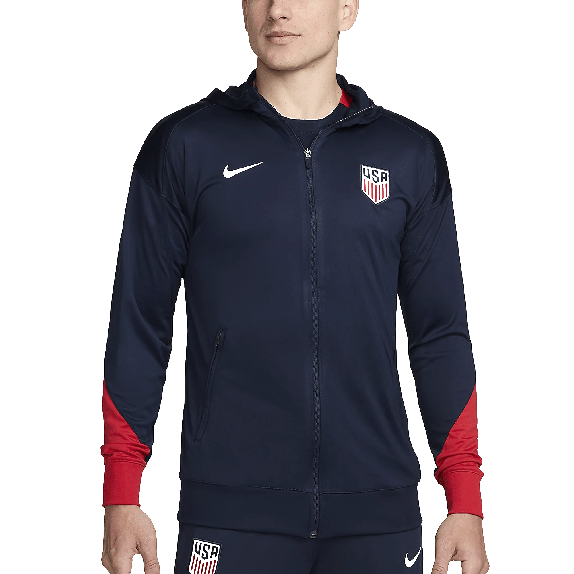 Nike United States Strike Hoodie Track Jacket 24/25 (Obsidian/Sport Re