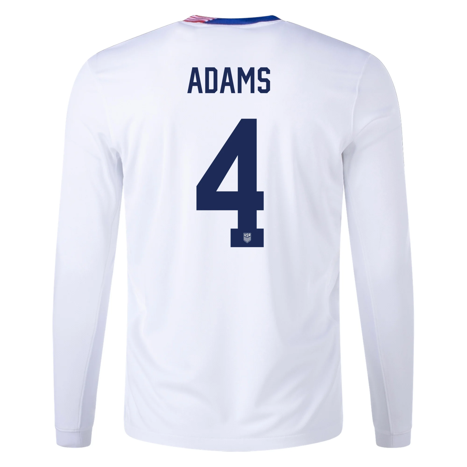 Nike United States Tyler Adams Long Sleeve Home Jersey 24/25 (White) | SoccerWearhouse