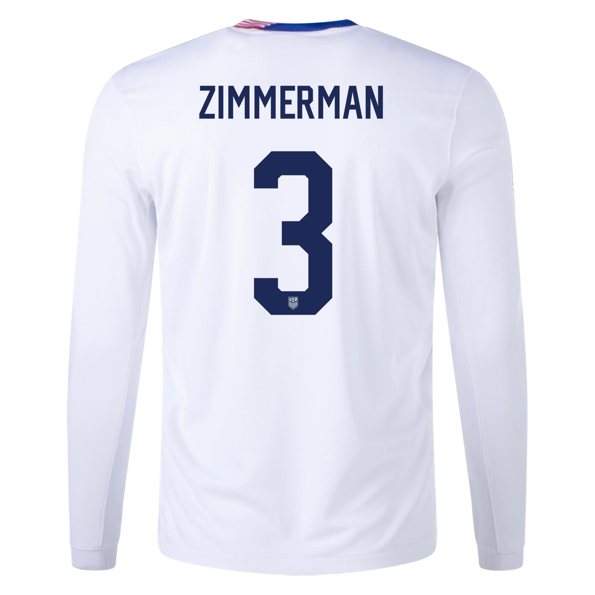Nike United States Walker Zimmerman Long Sleeve Home Jersey 24/25 (White) | SoccerWearhouse