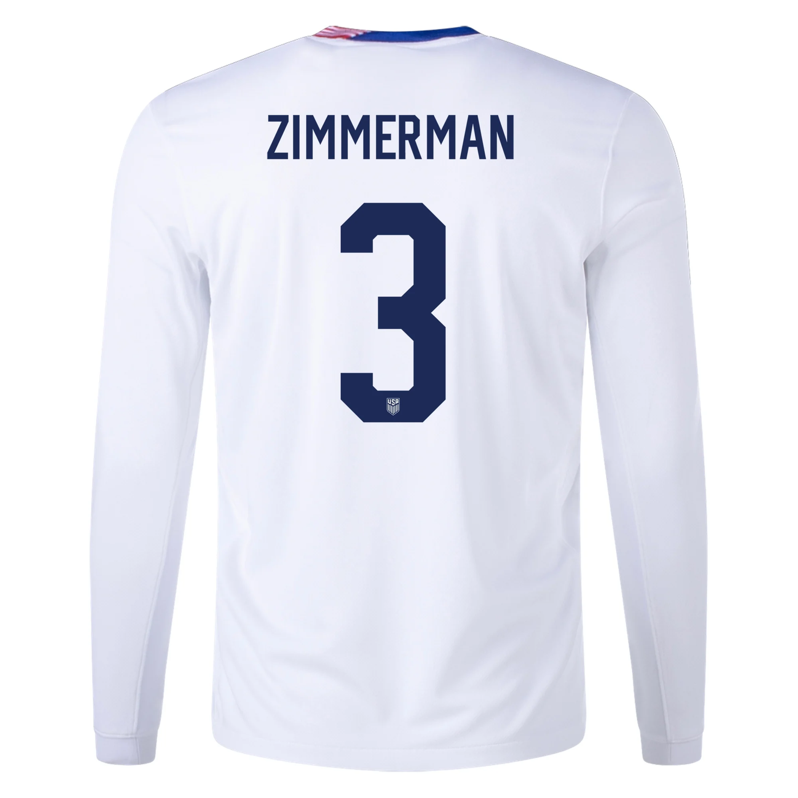 Nike United States Walker Zimmerman Long Sleeve Home Jersey 24/25 (White) | SoccerWearhouse