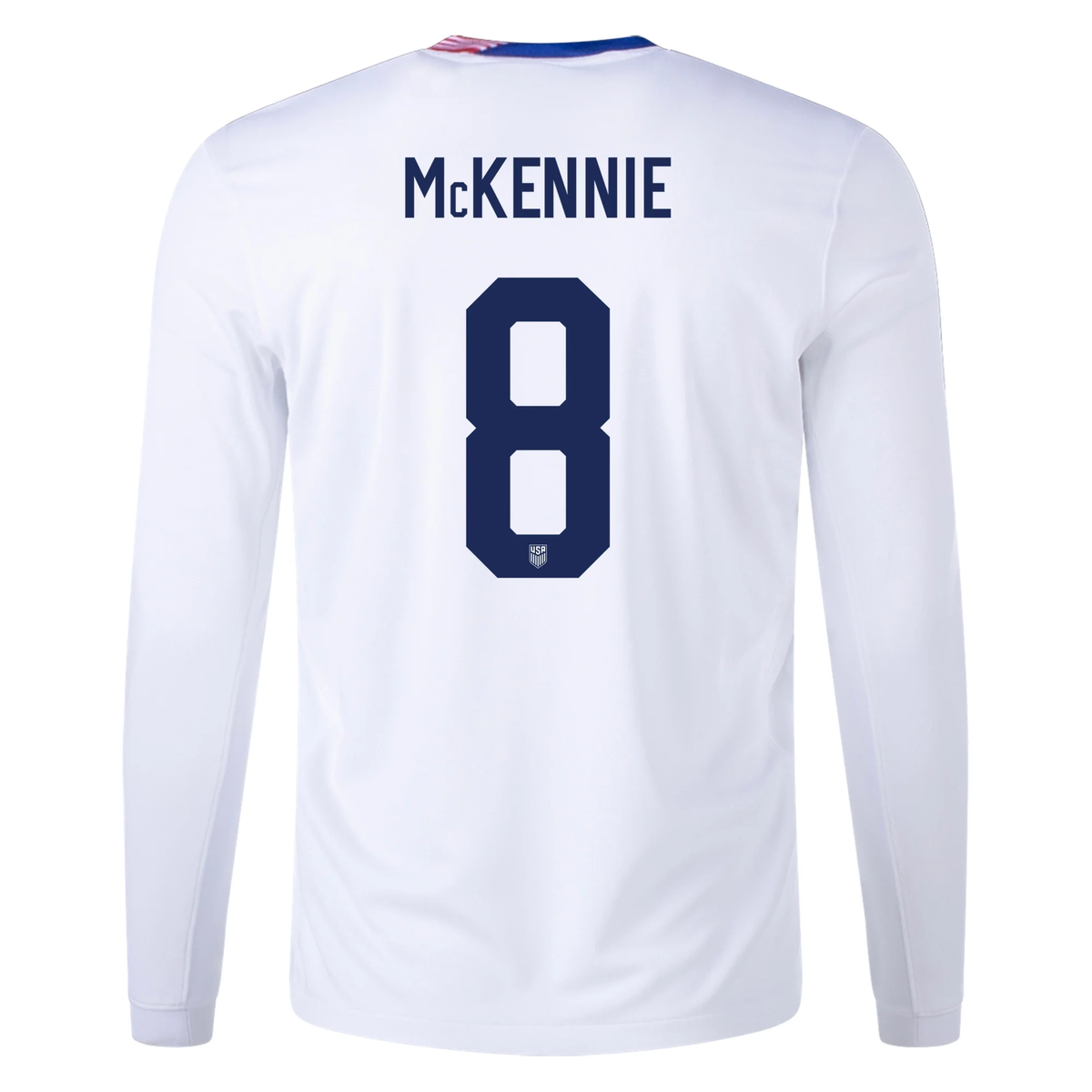 Nike United States Weston McKennie Long Sleeve Home Jersey 24/25 (White) | SoccerWearhouse