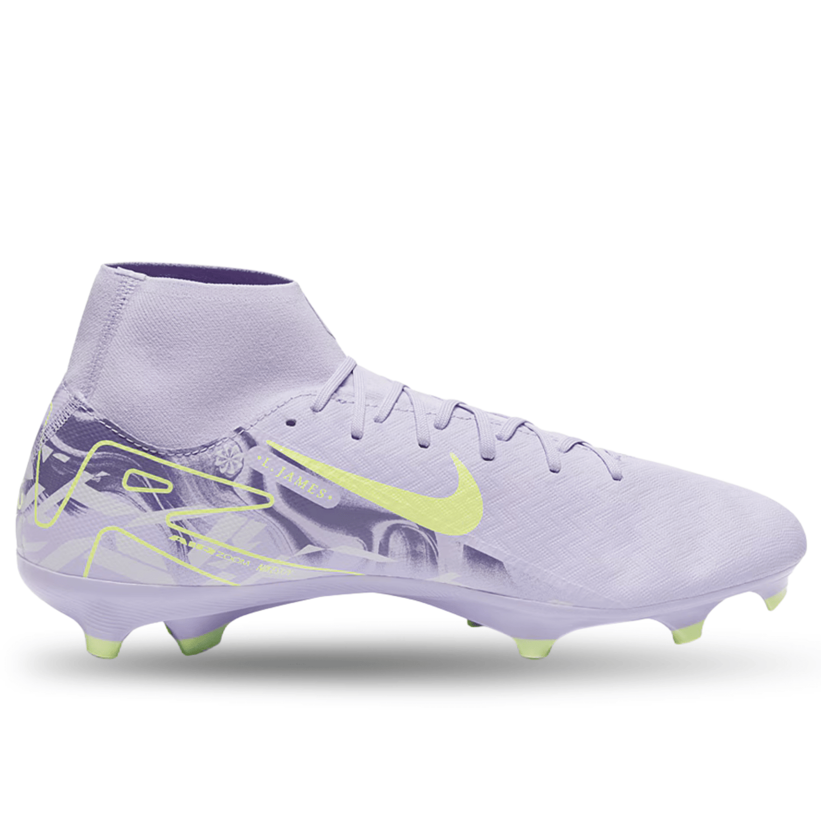 Nike United Zoom Superfly Academy FG/MG Soccer Cleats (Purple Agate/Barely Volt) | SoccerWearhouse