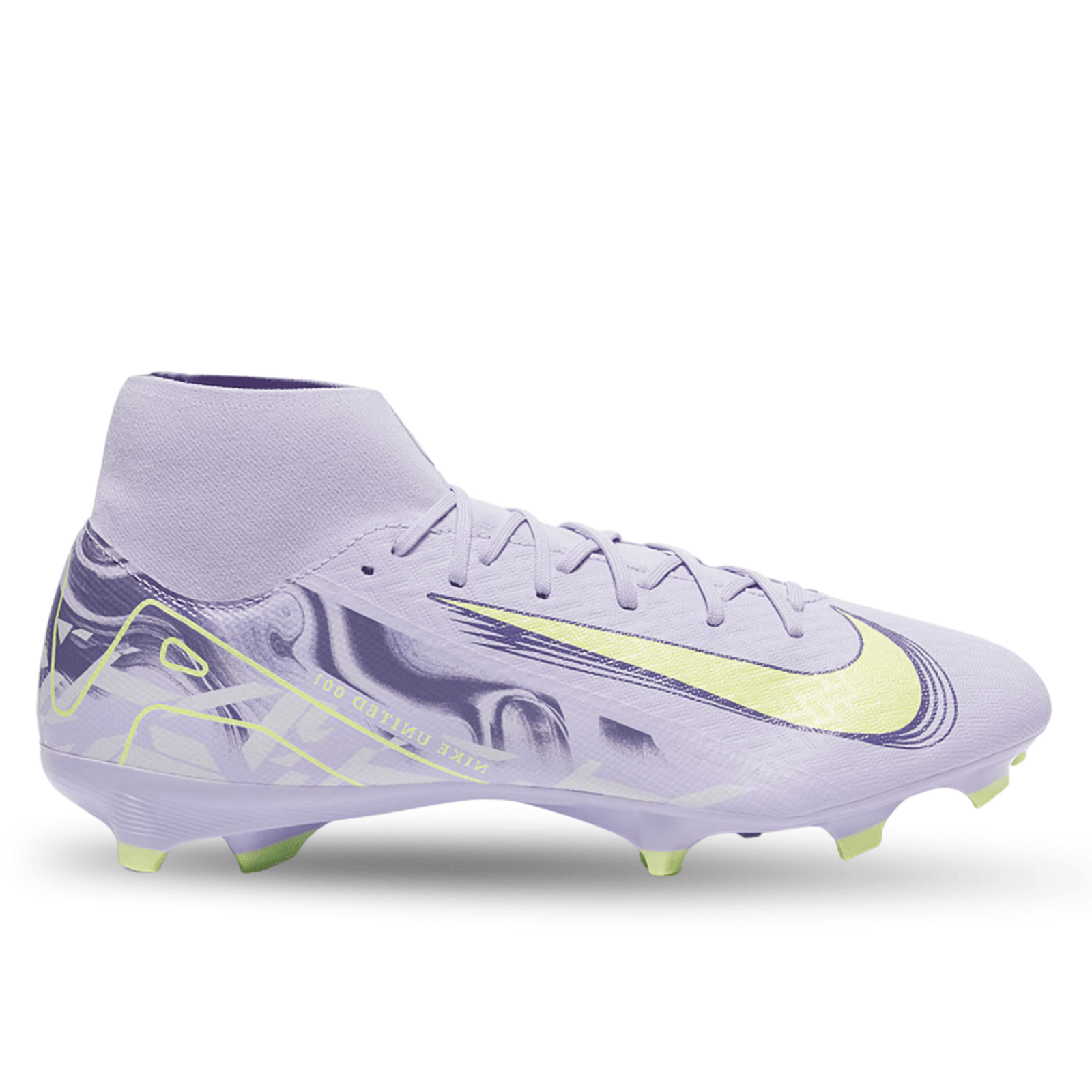 Nike United Zoom Superfly Academy FG/MG Soccer Cleats (Purple Agate/Barely Volt) | SoccerWearhouse