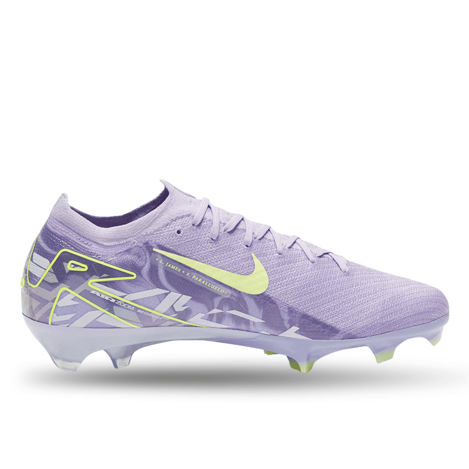 Nike United Zoom Vapor 16 Elite FG Soccer Cleats (Purple Agate/Barely Volt) | SoccerWearhouse