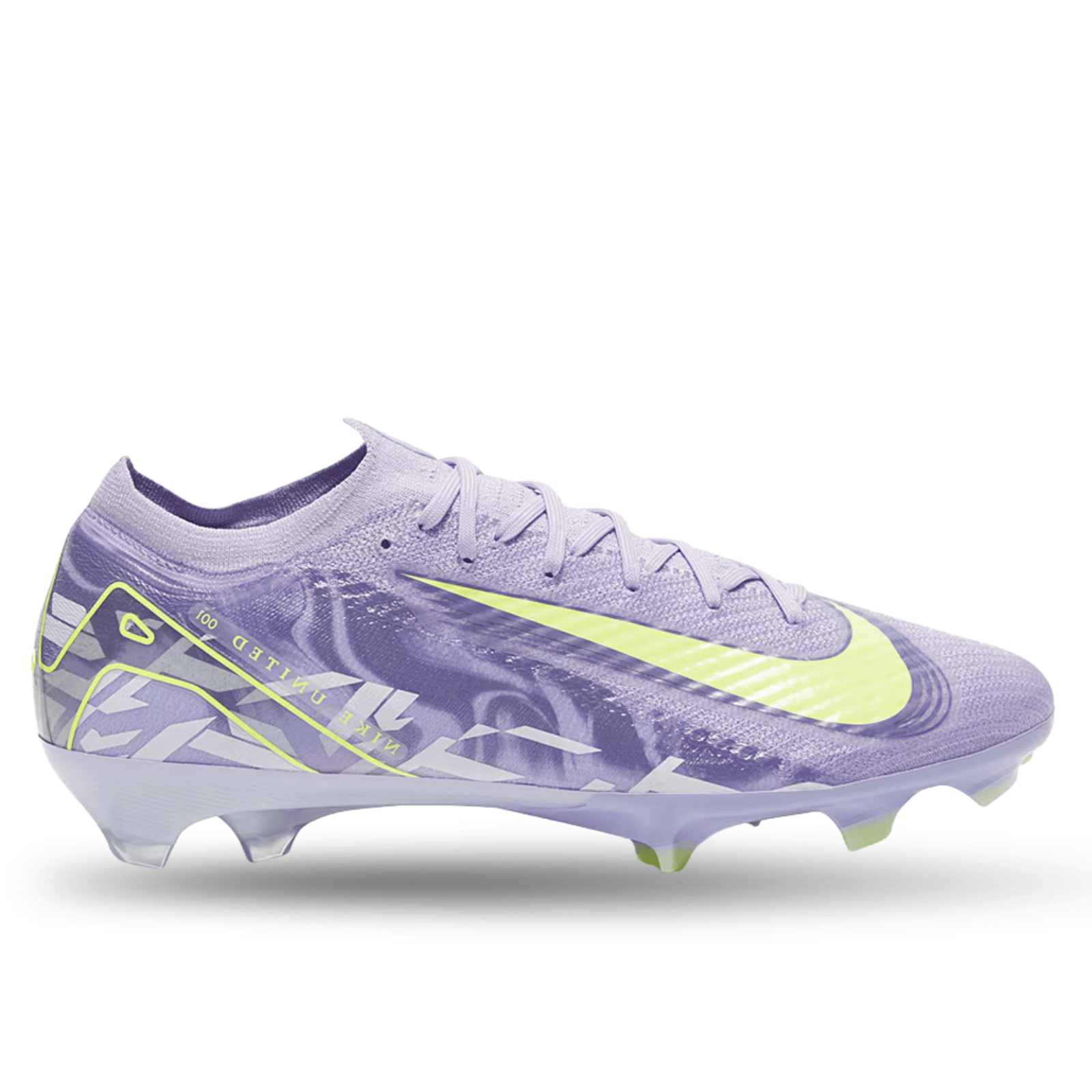 Nike United Zoom Vapor 16 Elite FG Soccer Cleats (Purple Agate/Barely Volt) | SoccerWearhouse