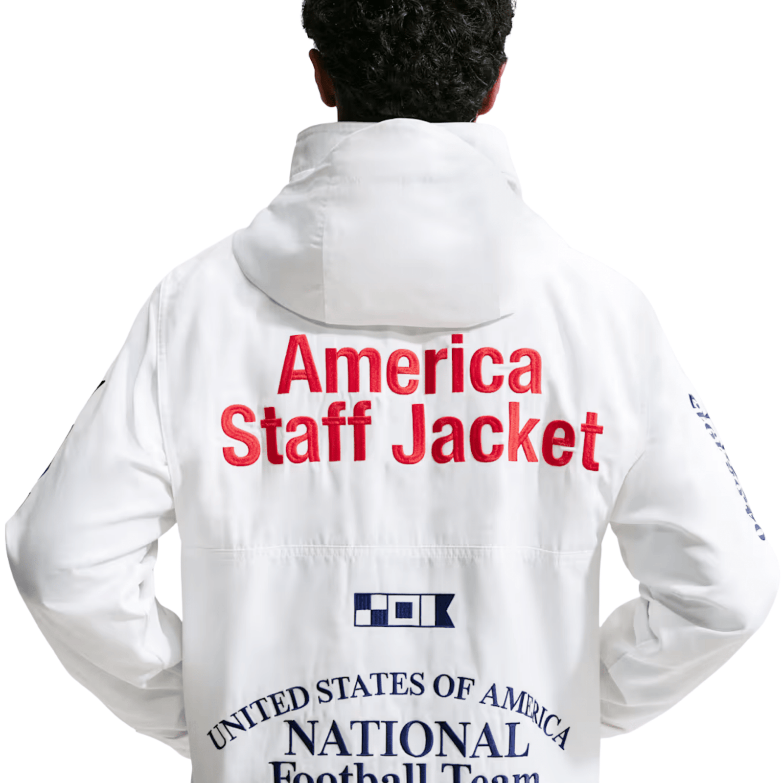 Nike USA 2026 Woven Staff Jacket (White) | SoccerWearhouse