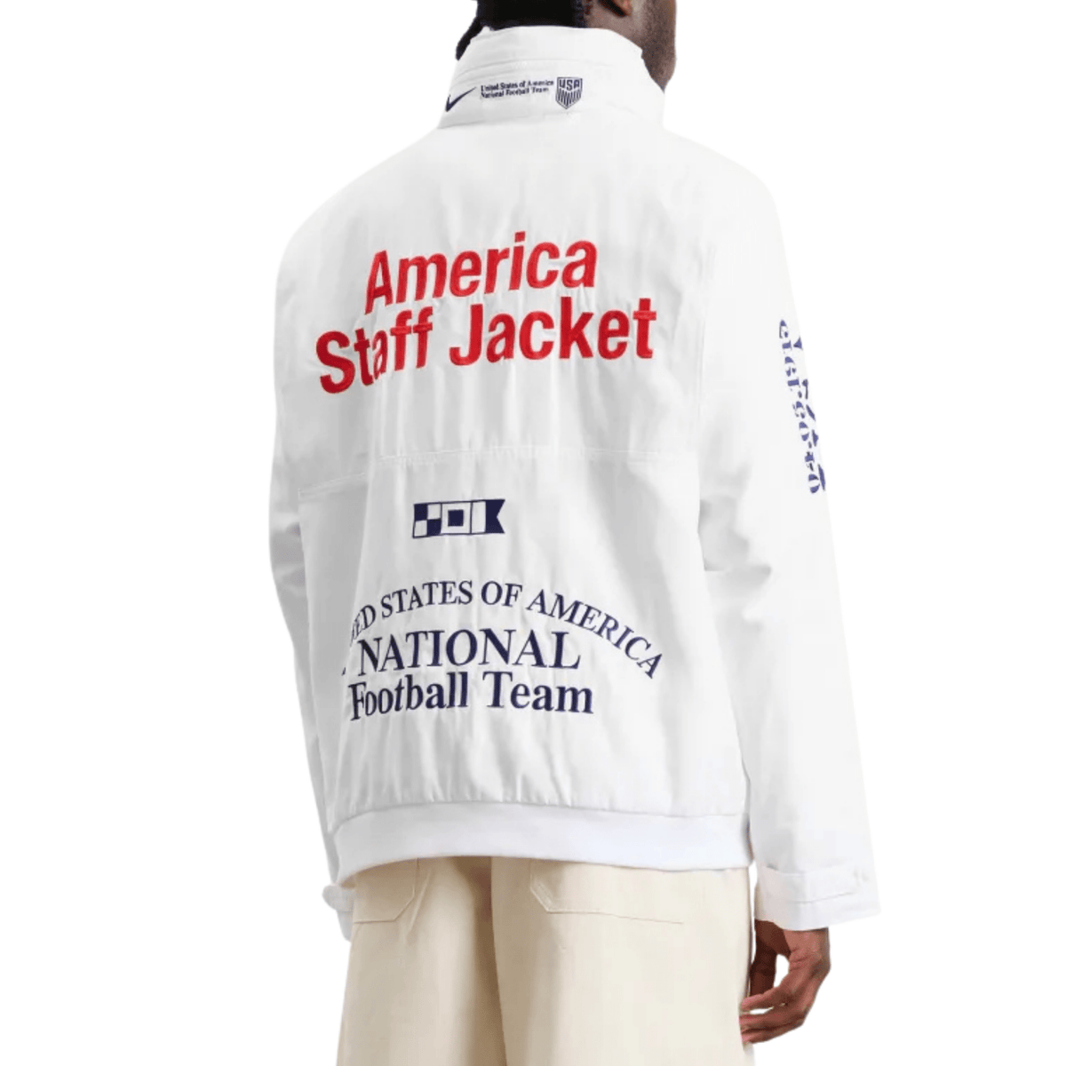 Nike USA 2026 Woven Staff Jacket (White) | SoccerWearhouse