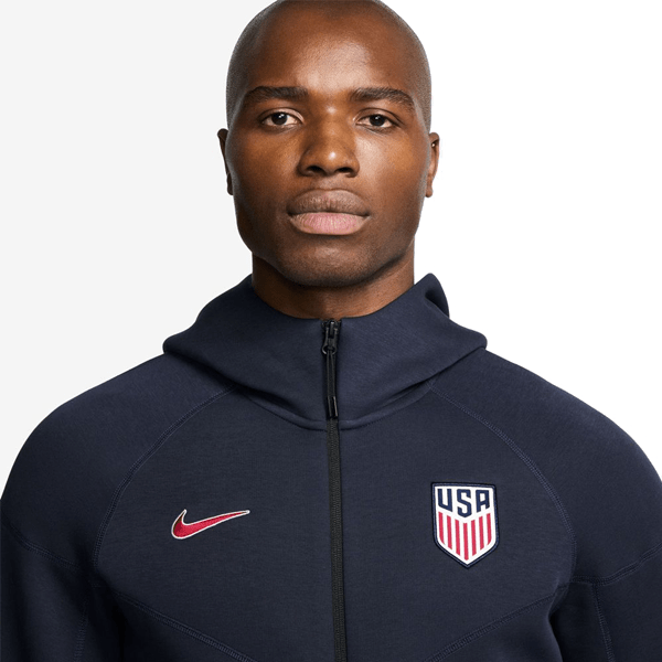 Nike USA 25/26 Tech Fleece Windrunner Jacket (Obsidian/Challenge Red)