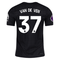 Nike Van de ven Tottenham Hotspur Authentic Away Jersey 25/26 w/ EPL Patch (Black/Iron)