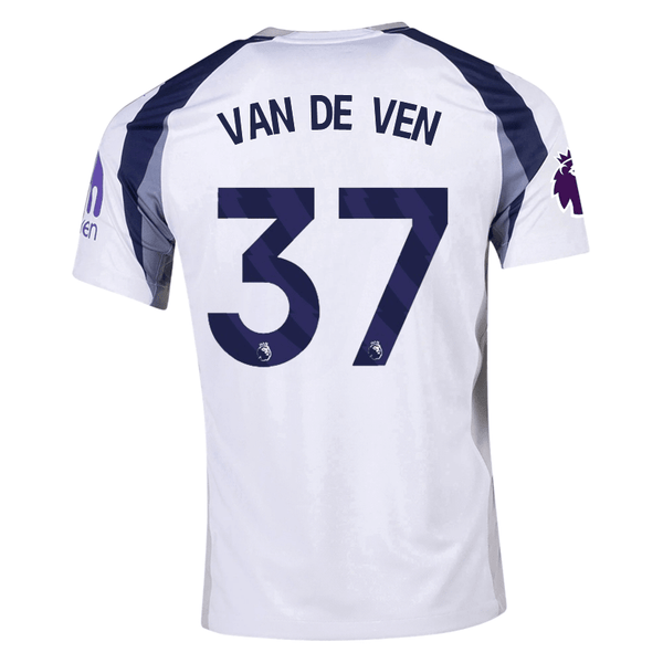Nike Van de ven Tottenham Hotspurs Home Jersey w/ EPL + No Room For Ra