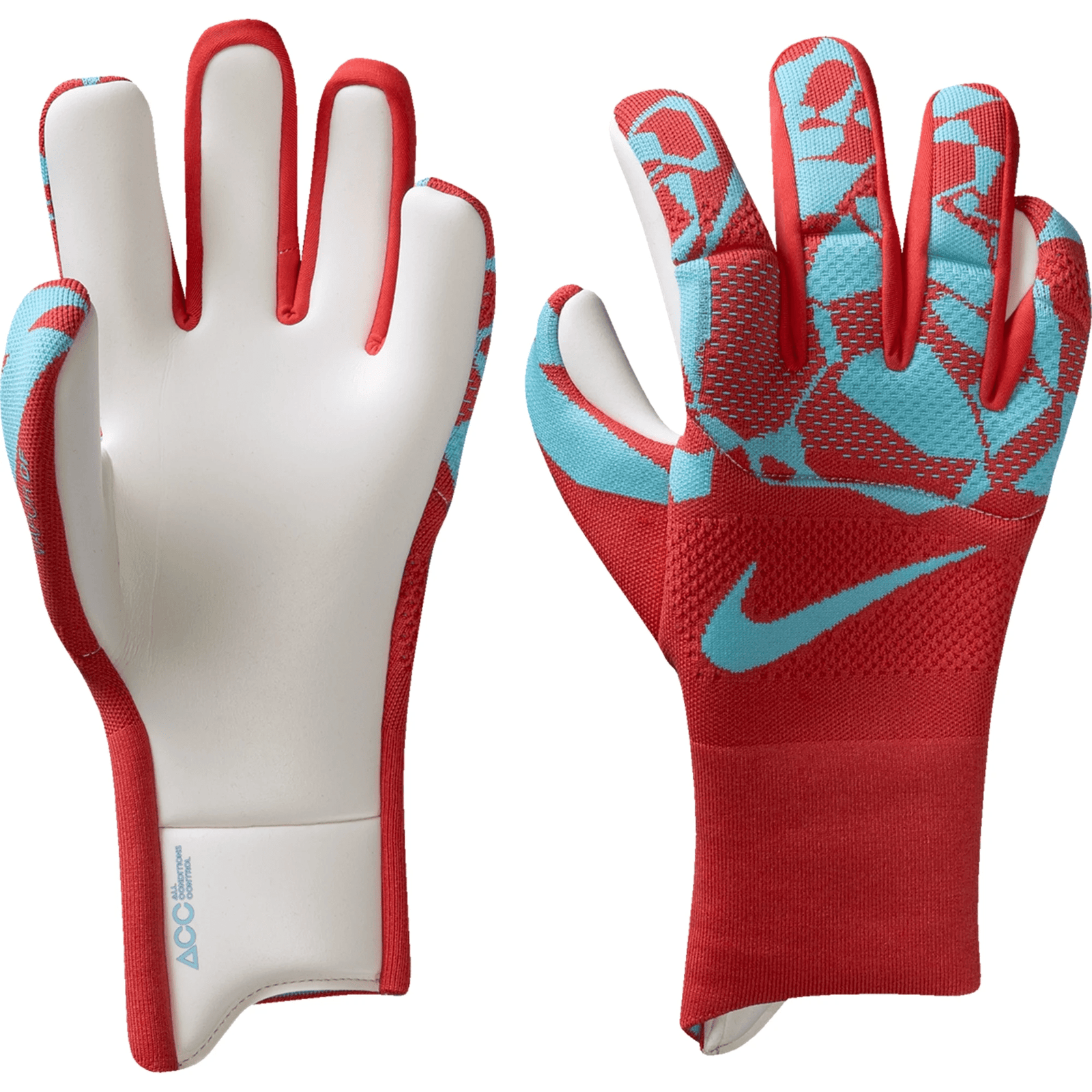 Nike Vapor Dynamic Fit Goalkeeper Glove (Ember Glow/Aurora Green) | SoccerWearhouse