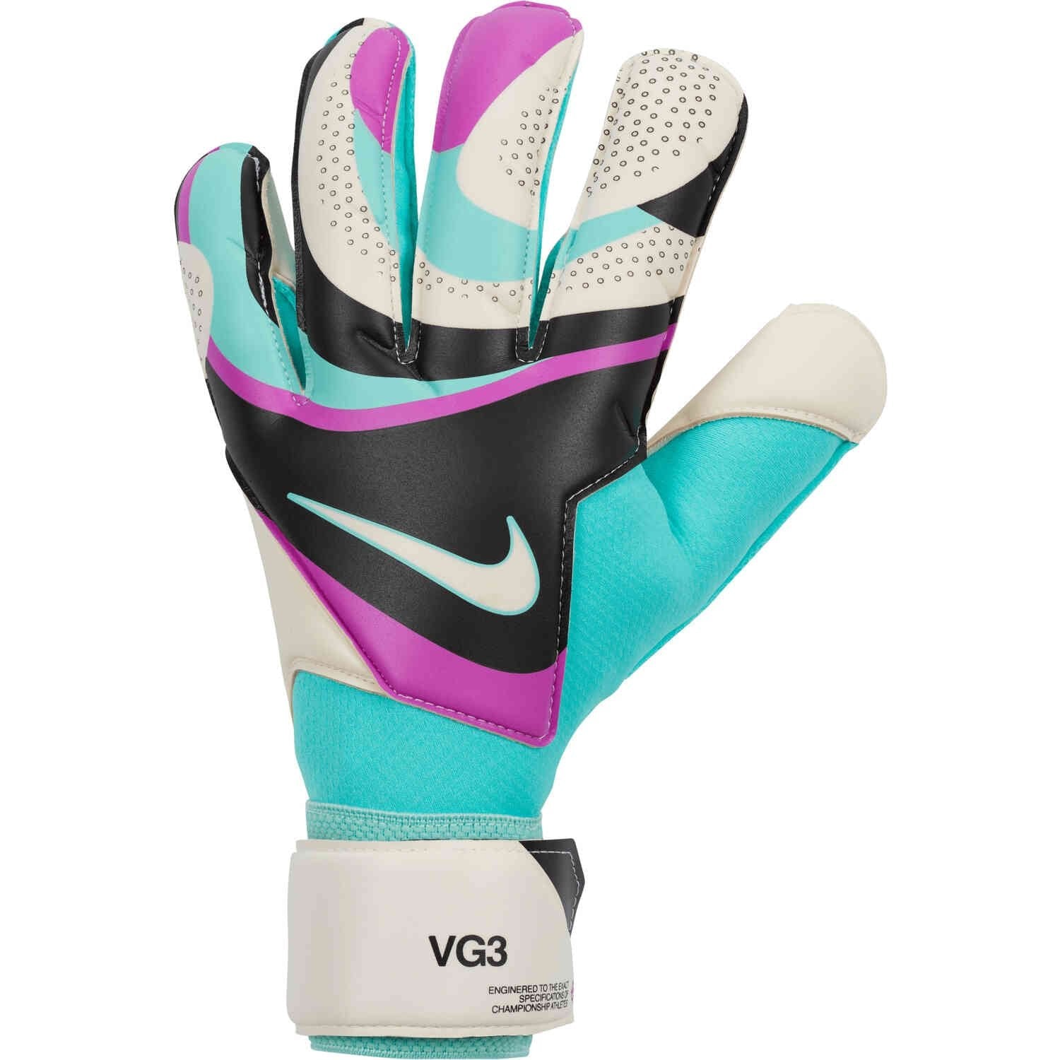 Nike Vapor Grip3 Goalkeeper Gloves (Black/Hyper Turq/Rush Fuschia/Whit