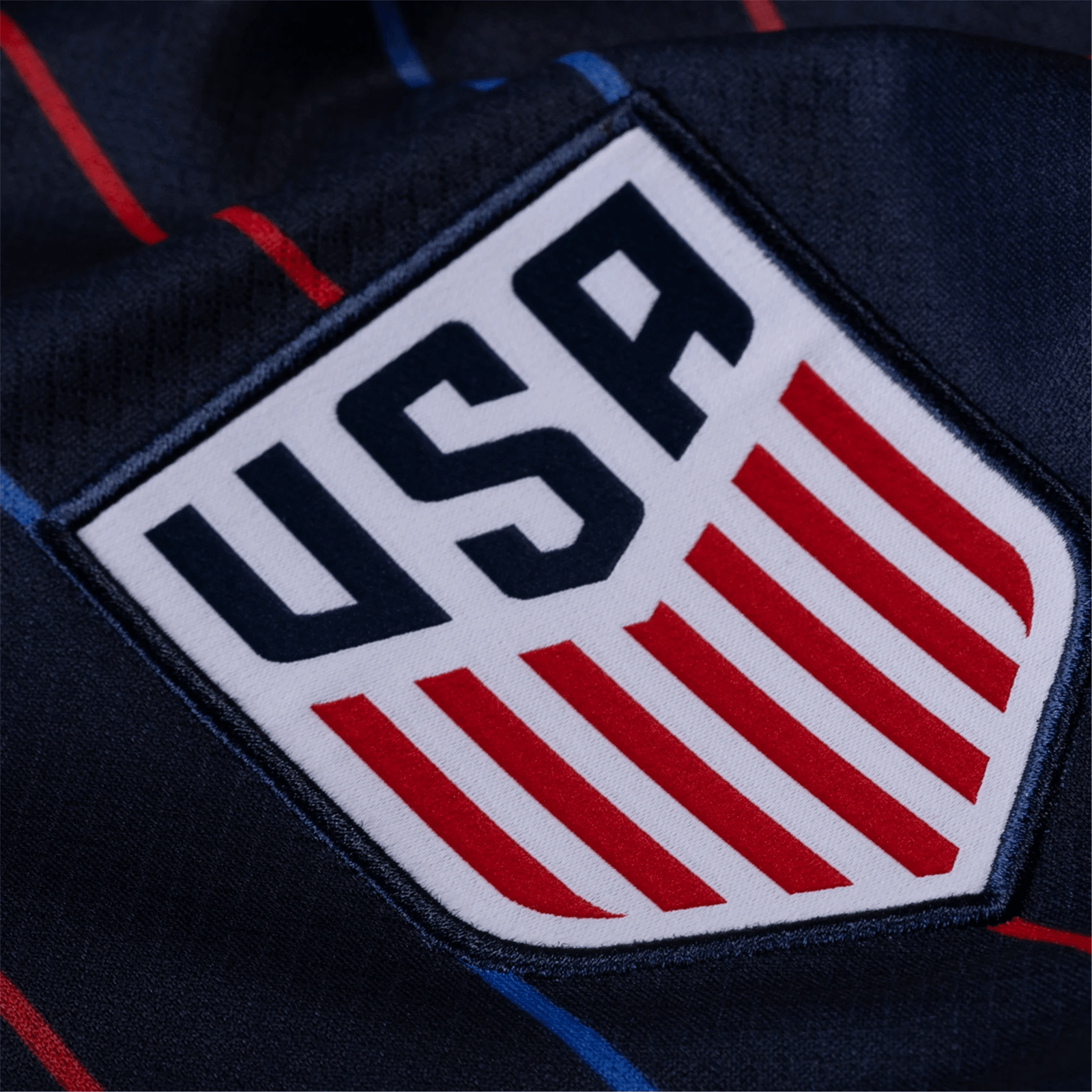 Nike Walker Zimmerman United States Away Jersey 25/26 w/ Gold Cup Patch 2025 (Obsidian/Challenge Red) | SoccerWearhouse
